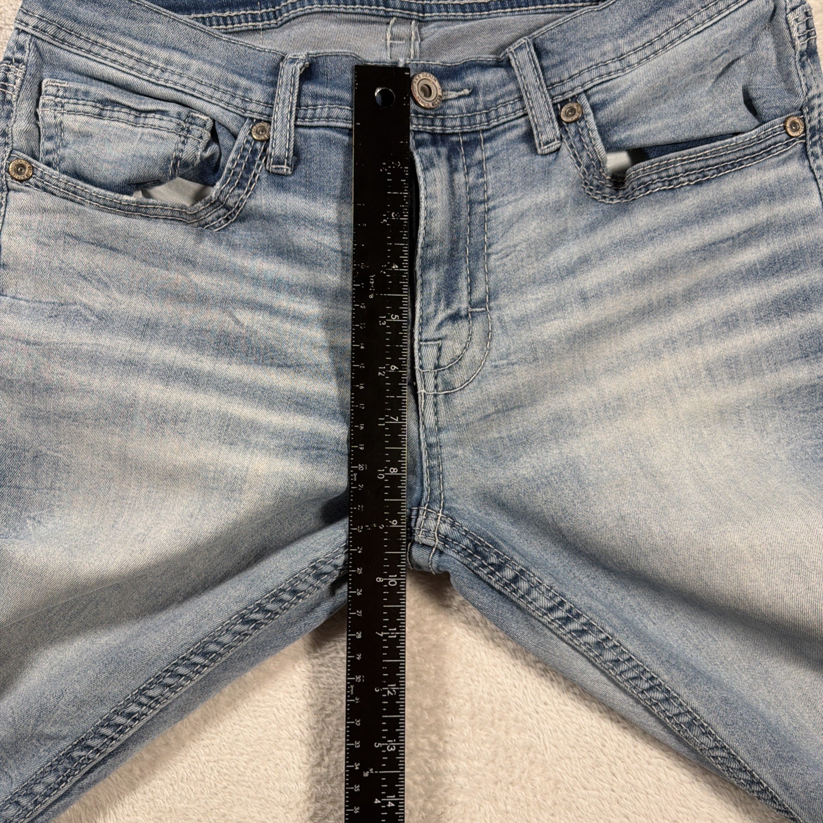 BKE Alec Men’s Straight Jeans 32×32 Light Wash Stretch Denim