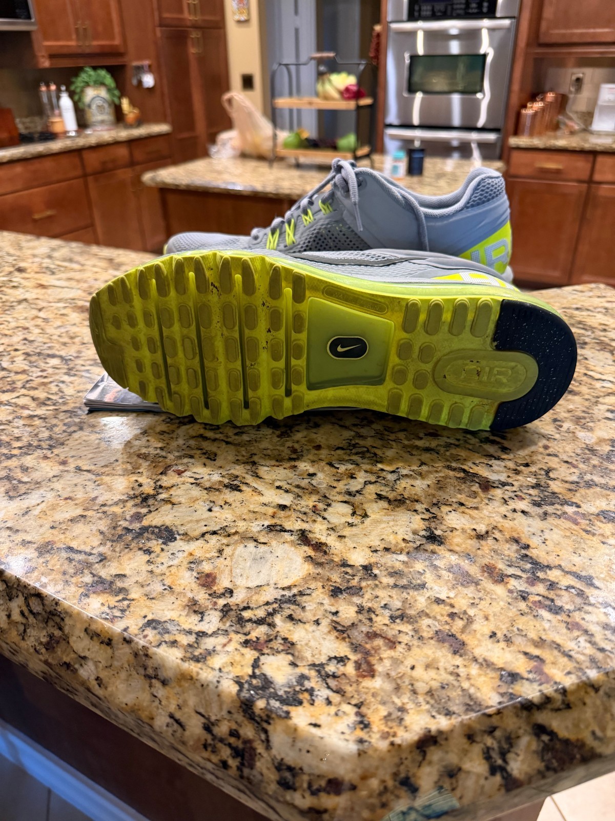 Size 10.5 – Nike Air Max+ 2013 Wolf Grey Voltvpre-owned, great