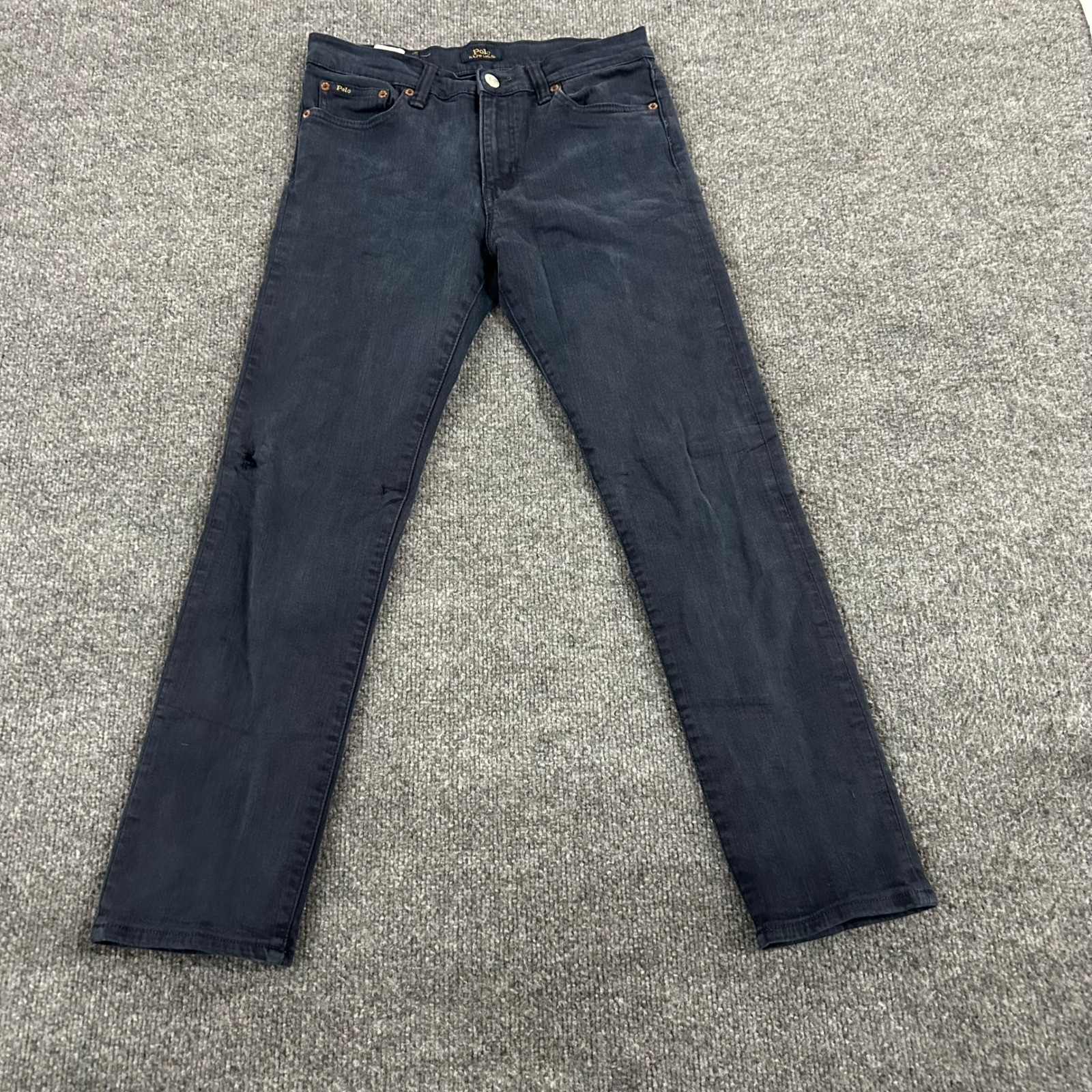 Polo Ralph Lauren Jeans Boys Size 14 Blue Skinny Fit Dark Wash Stretch Denim