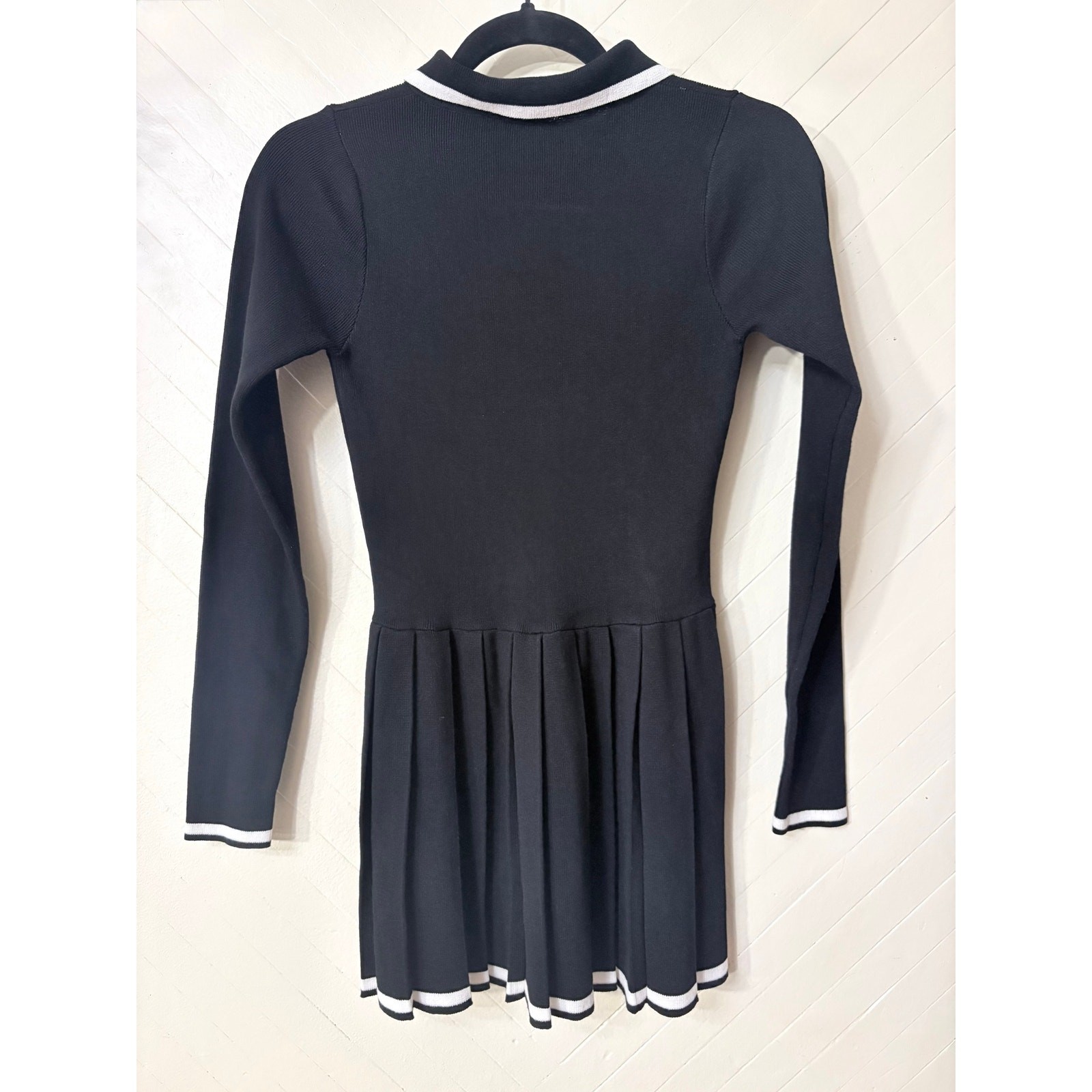 Daisy Pleated Preppy Whimsigoth Sweater Dress Women’s XXS Junior Medium