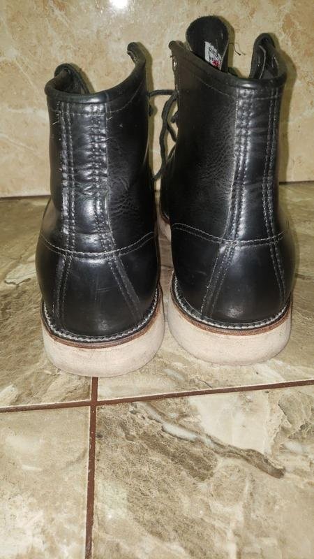 Men Red Wing Boots Black Leather 45