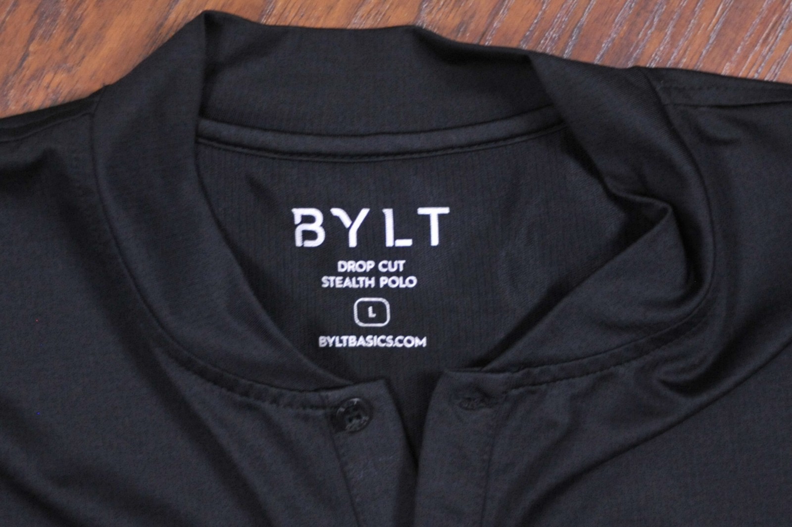 Bylt Drop Cut Stealth Blade Polo Shirt Black Performance Men’s Large L