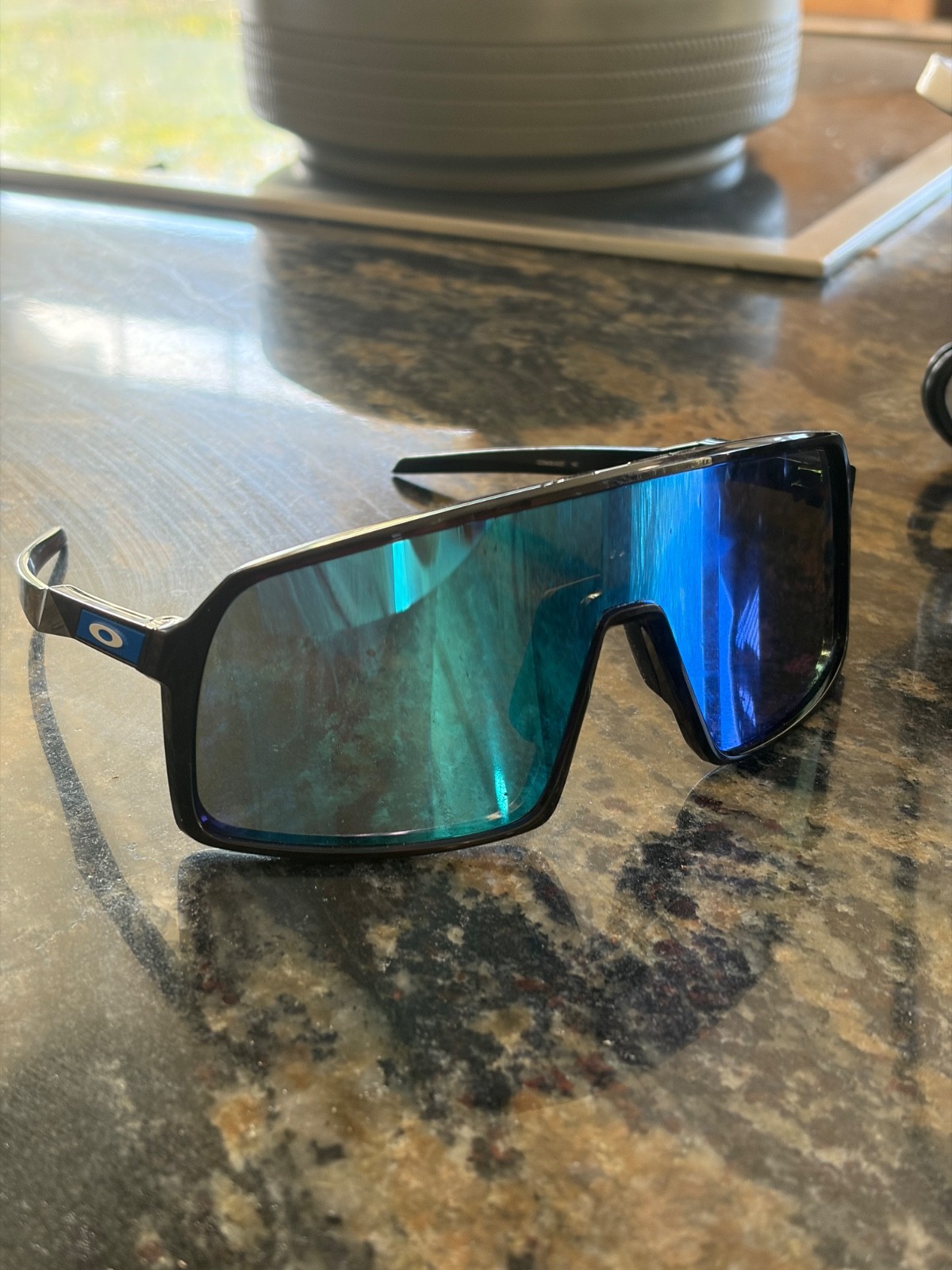 Oakley Sutro OO9406-9037 Prizm Sapphire Shield Sunglasses Matte Black