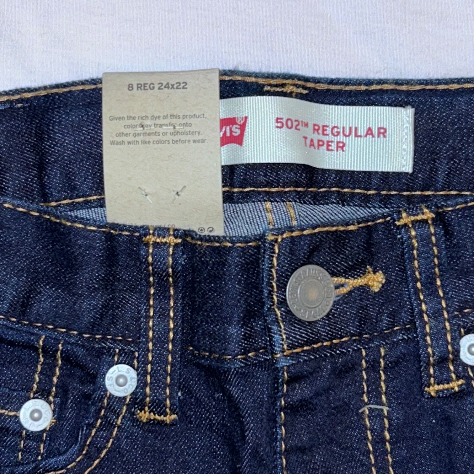 Levi’s 502 Regular Taper Stretch Jeans Size 8 Reg 24W 22L NWT