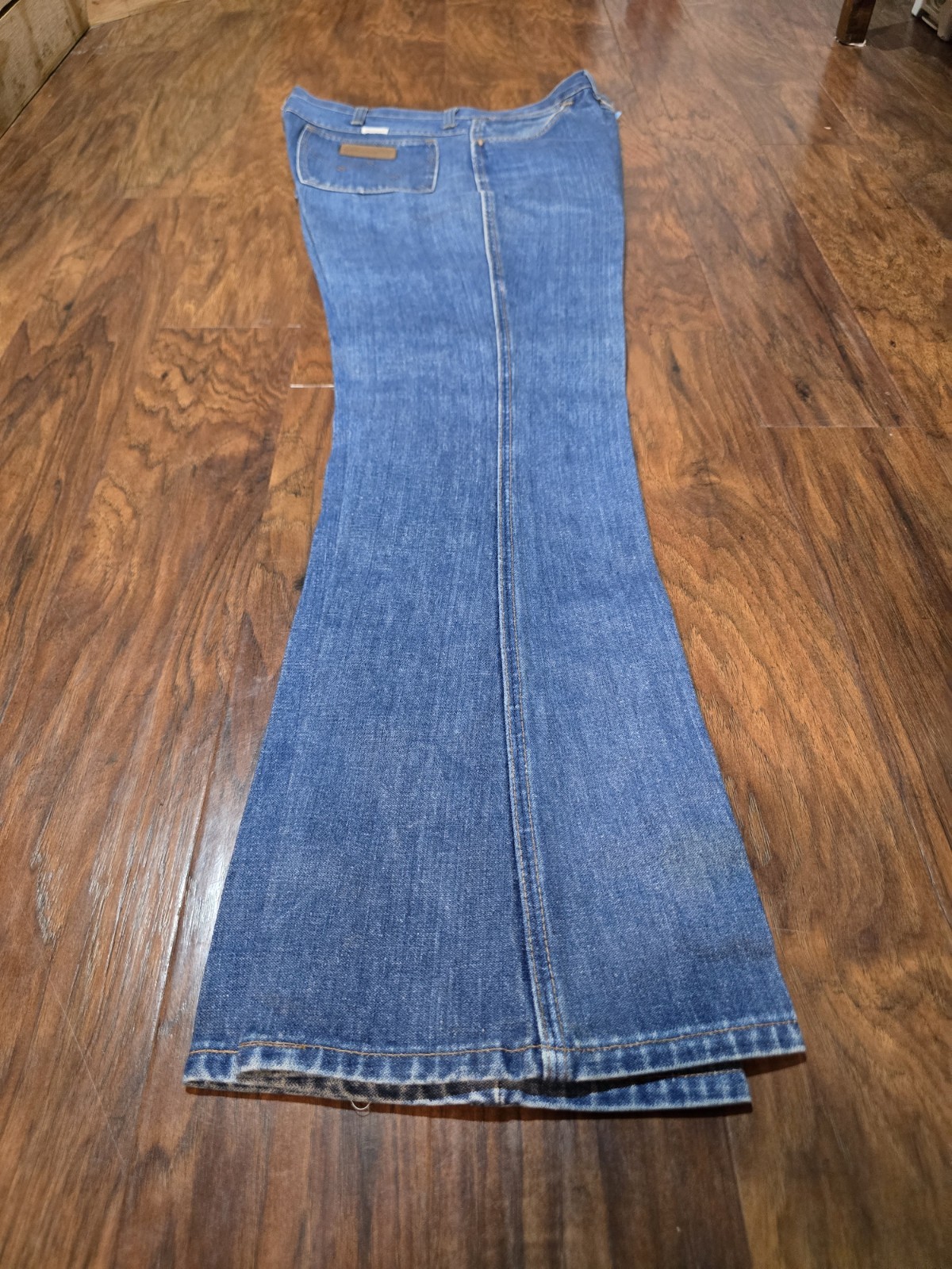Vintage 70s White Label Wrangler Denim Starched Jeans 31×32