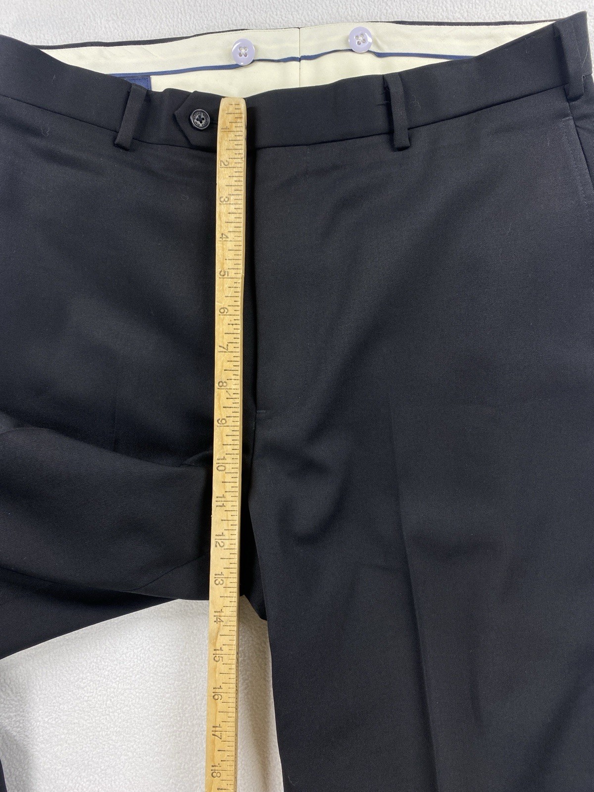 Brooks Brothers Madison Wool Pants Men 35×34 Black Cuffed Preppy Trousers