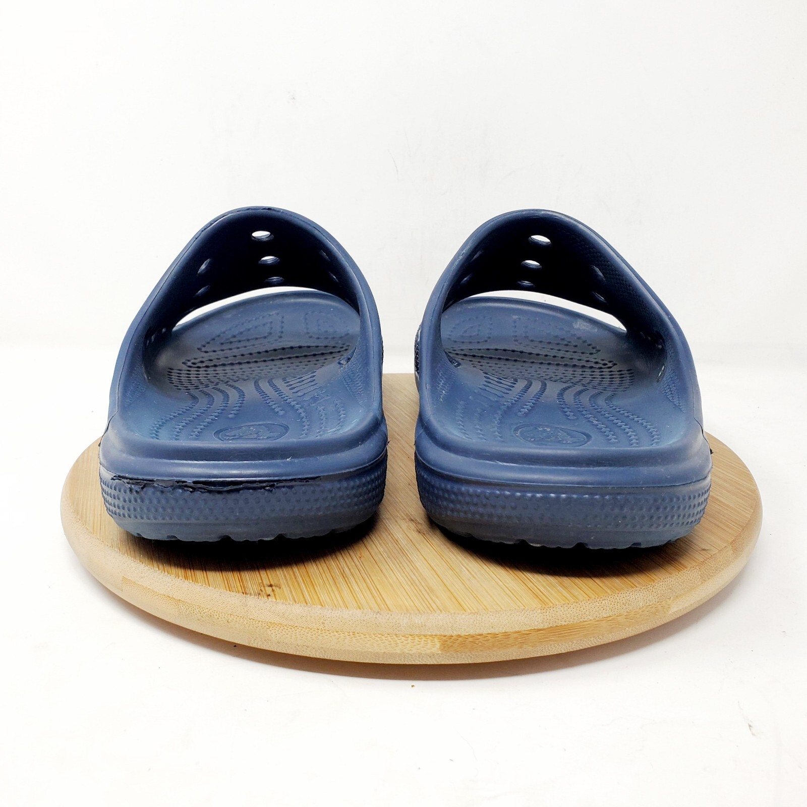 Crocs Baya Slide Sandals Womens 9 Blue Slip On Shoes Pool Beach