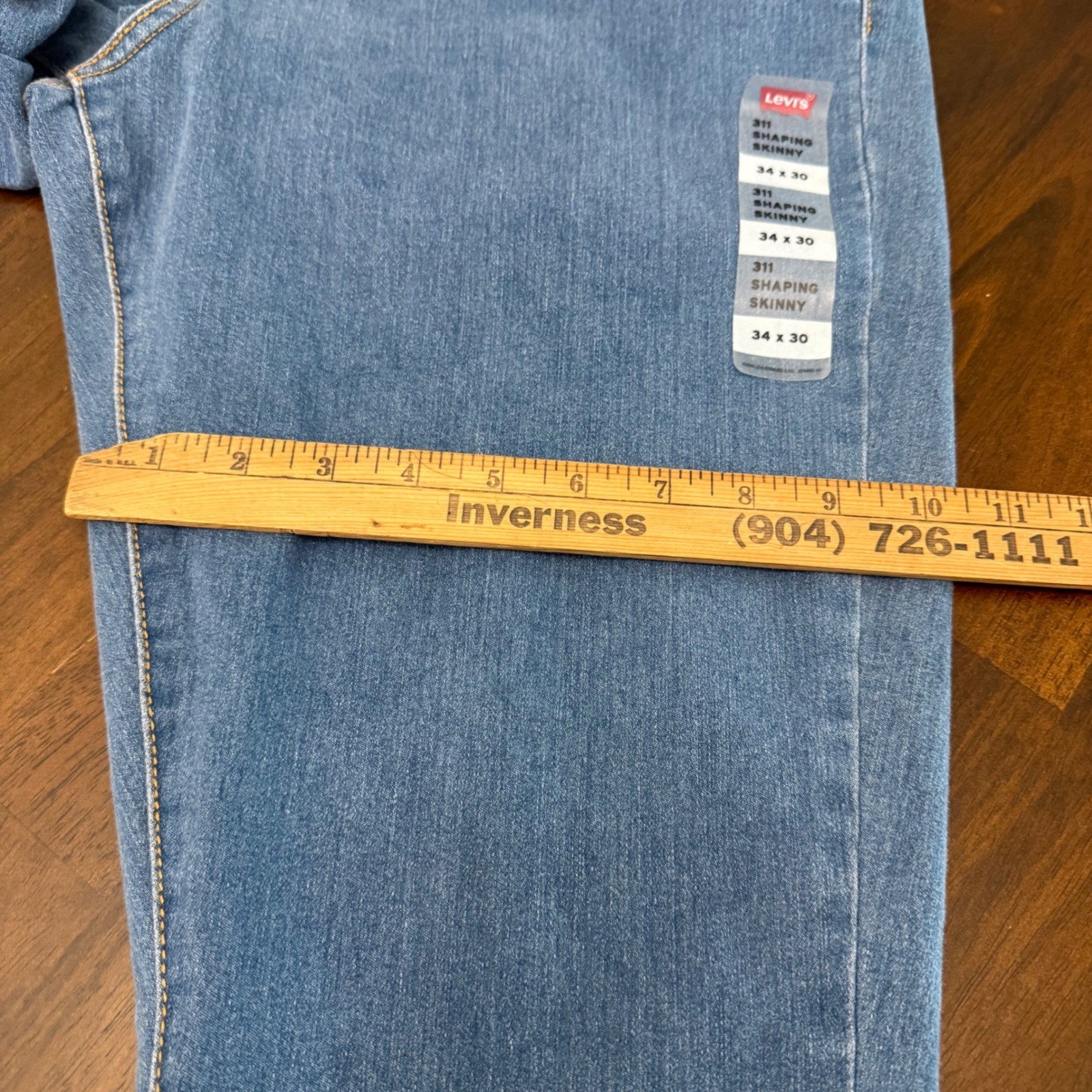 Levis 311 Shaping Skinny Jeans Blue Mid Rise Stellar Stretch 34 (36×30)