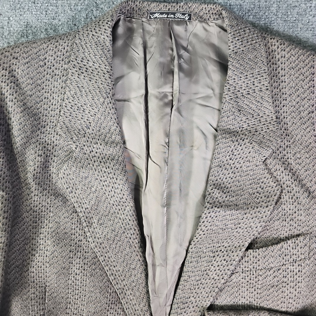 VTG MANI Giorgio Armani Tweed Wool Cashmere Jacket 44 Reg Sports Coat Italy Made