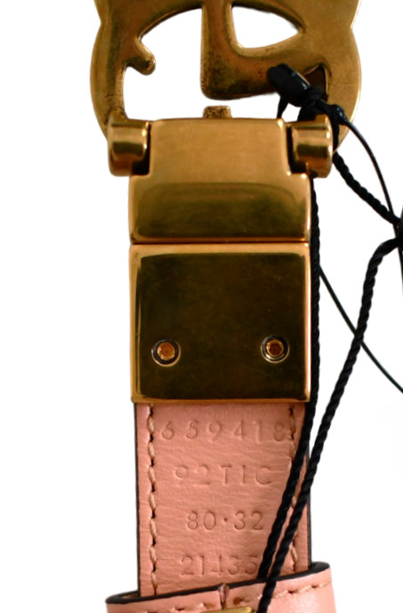 🆕️Auth GUCCI Beige Ebony Peach GG MARMONT REVERSIBLE Women’s Belt IT-80 US-32