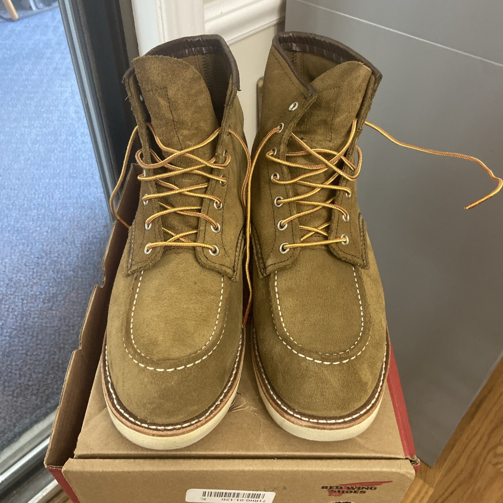 Red Wing Heritage Moc Toe Mens Boots 8881 Olive 12D Factory Seconds EUC