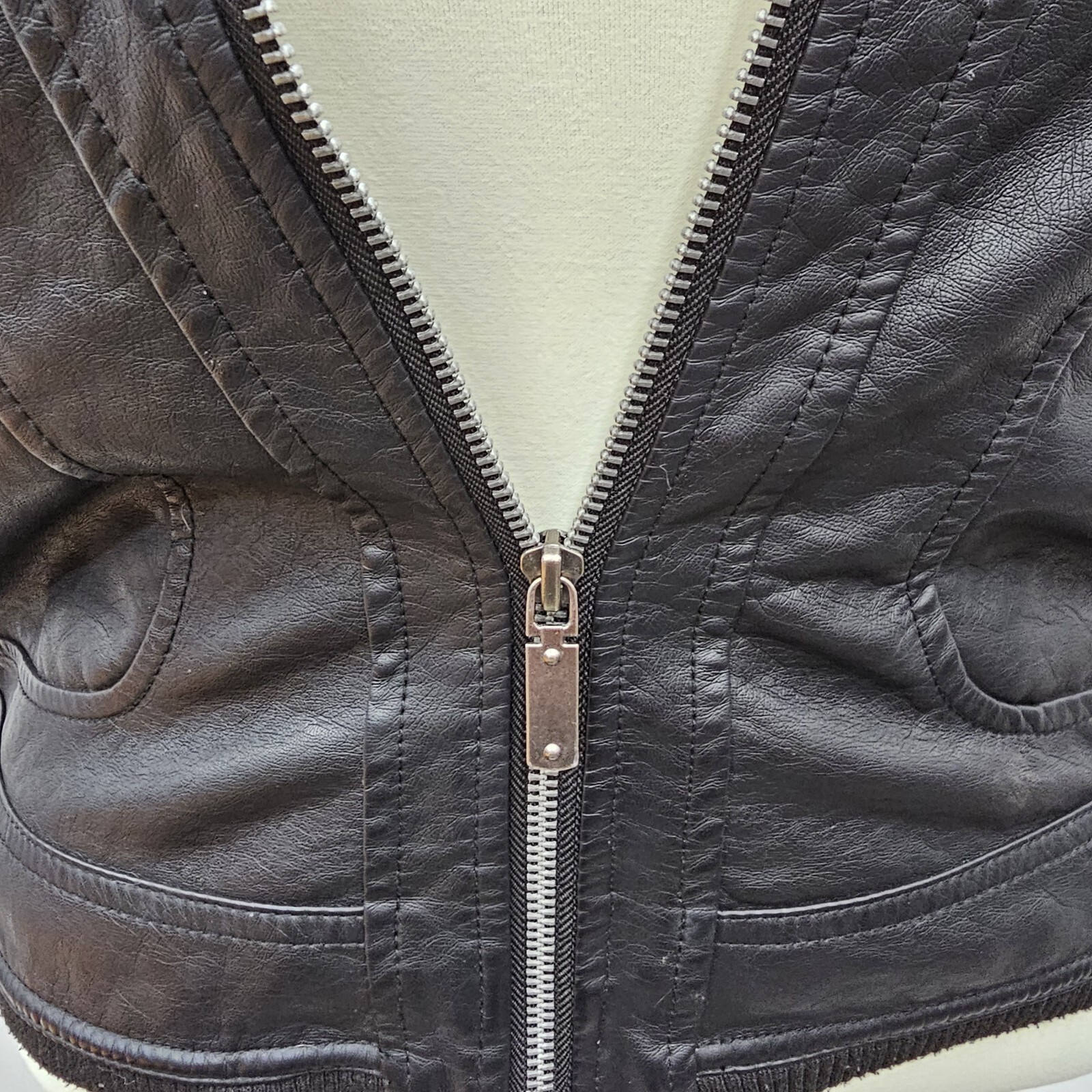 Royalty For Me Size Small Faux Leather Black Moto Jacket Plush luxe Lined Biker