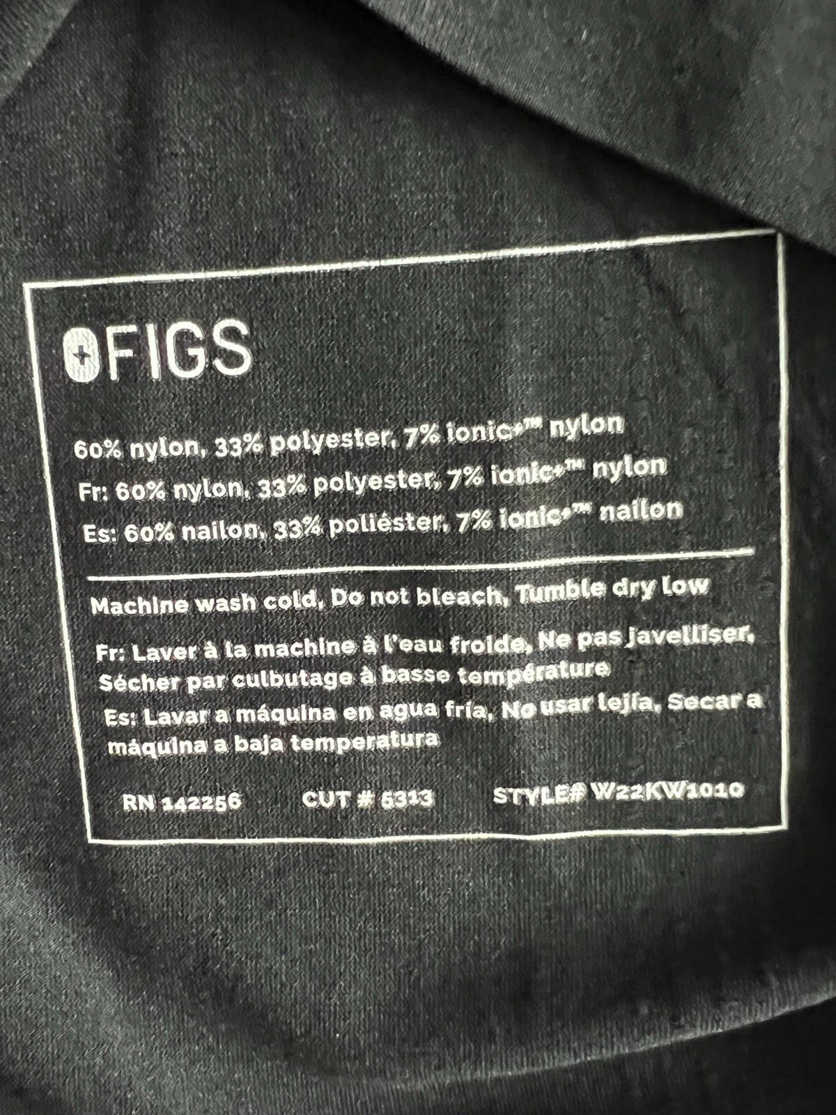 Figs Under Scrub Top Women’s Sz Small Black Salta Seamless Shirt Nursing Medical