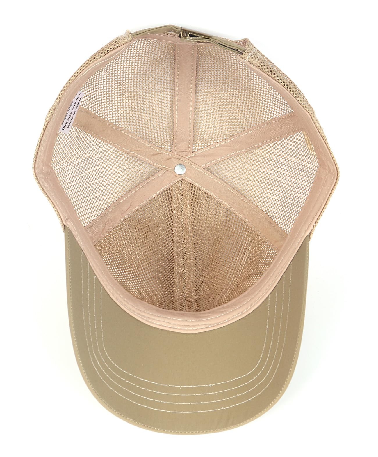 Zylioo XXL Baseball Mesh Cap for Big Heads, Quick Dry Running XX-Large, Khaki