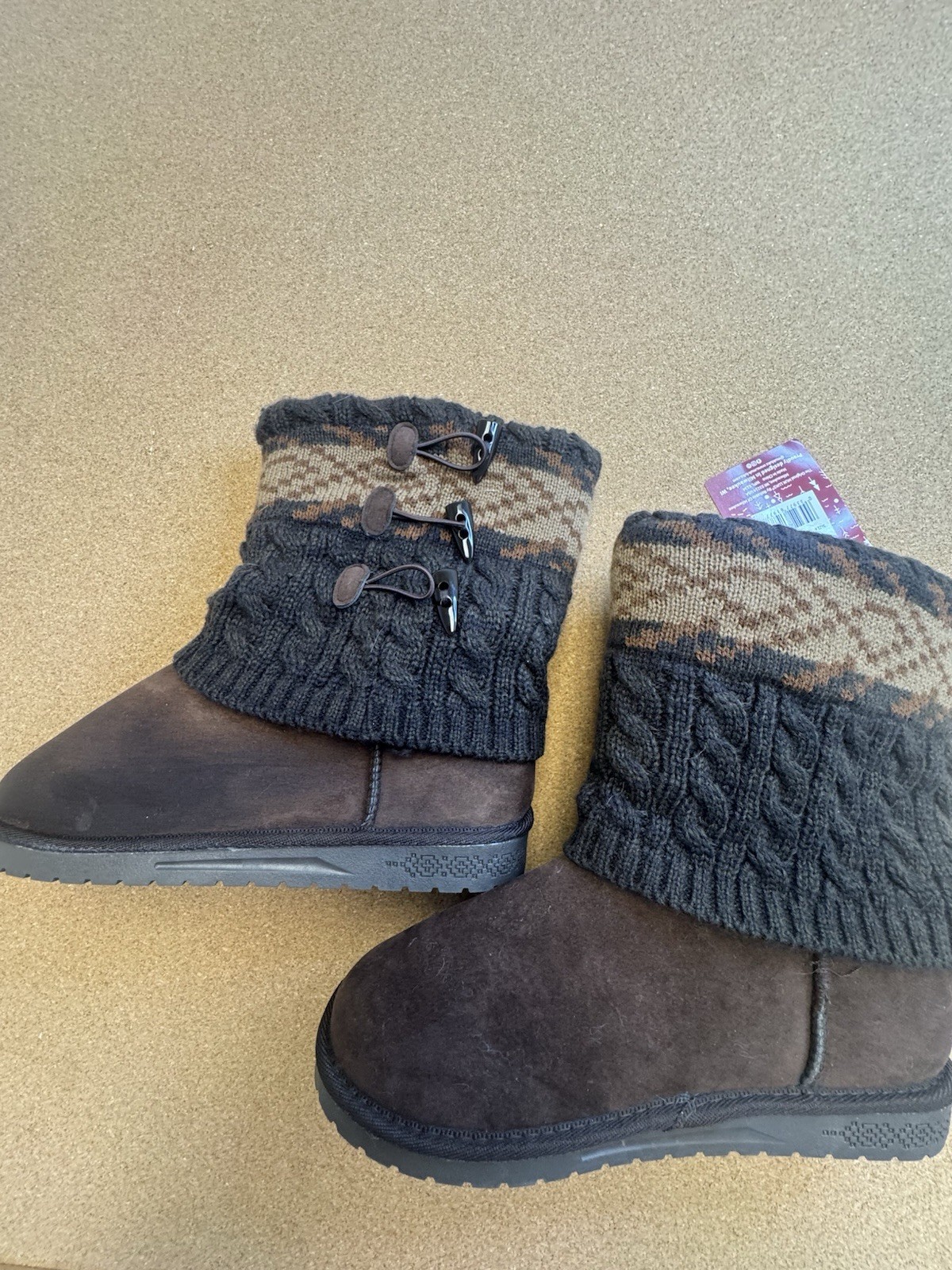 NEW – MUK LUKS Women’s Cheryl Cuff Winter Boots – Java Marl, 9W NWT