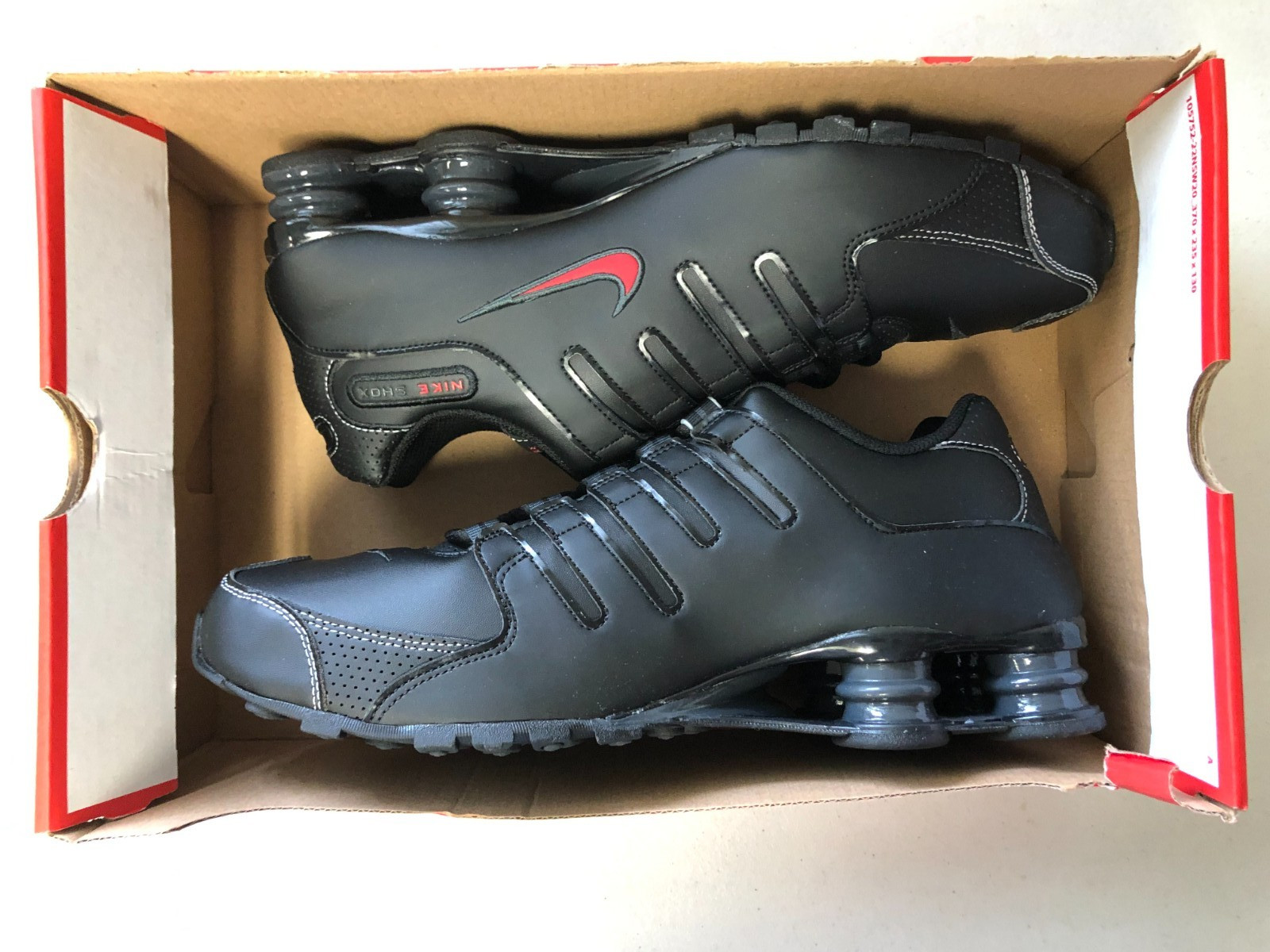 Nike Shox NZ Black Varsity Red White 378341-017 Size 13