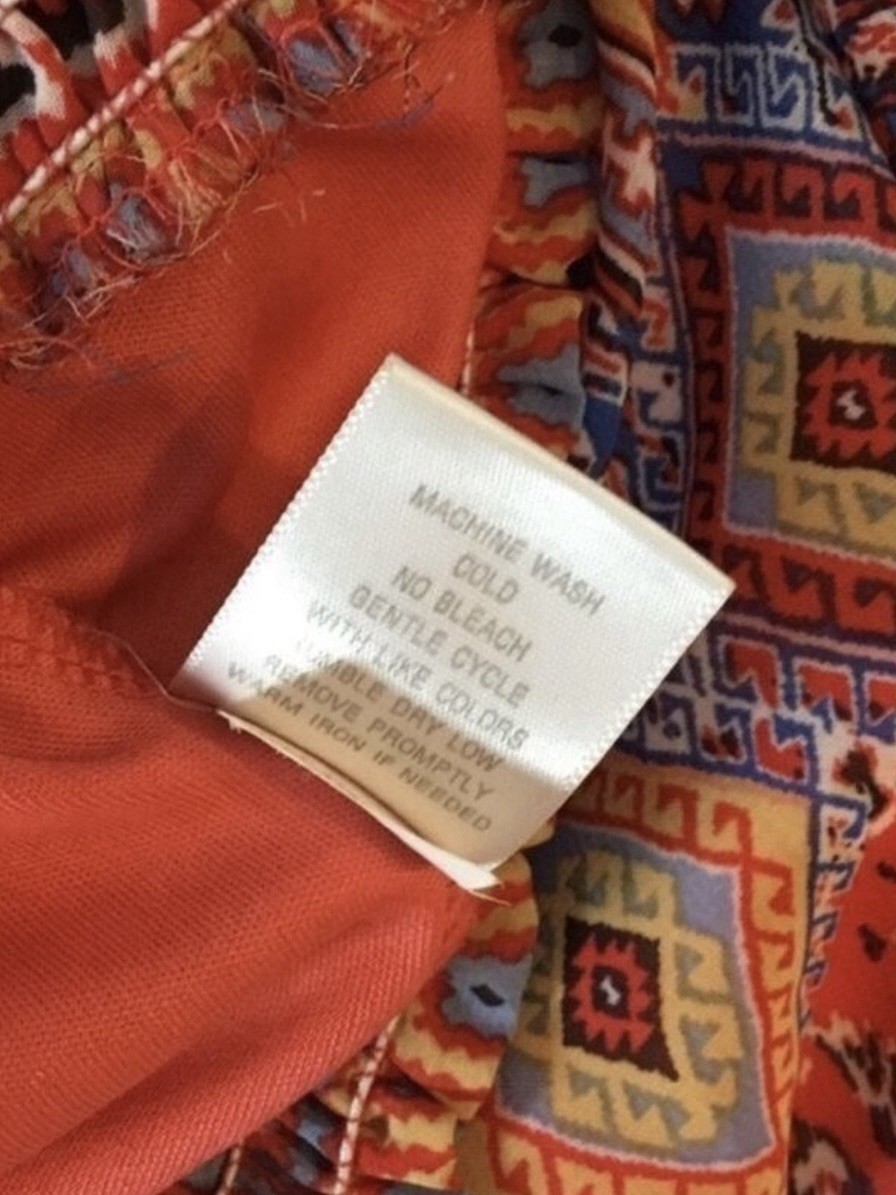 Roz & Ali Boho Tribal Batwing Lined Blouse Woman’s Size 1X