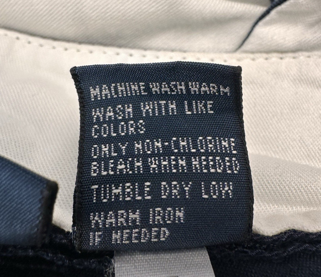 Polo Ralph Lauren Andrew Pant Navy Blue Pleated Cotton Chino Dress Pants 34×31