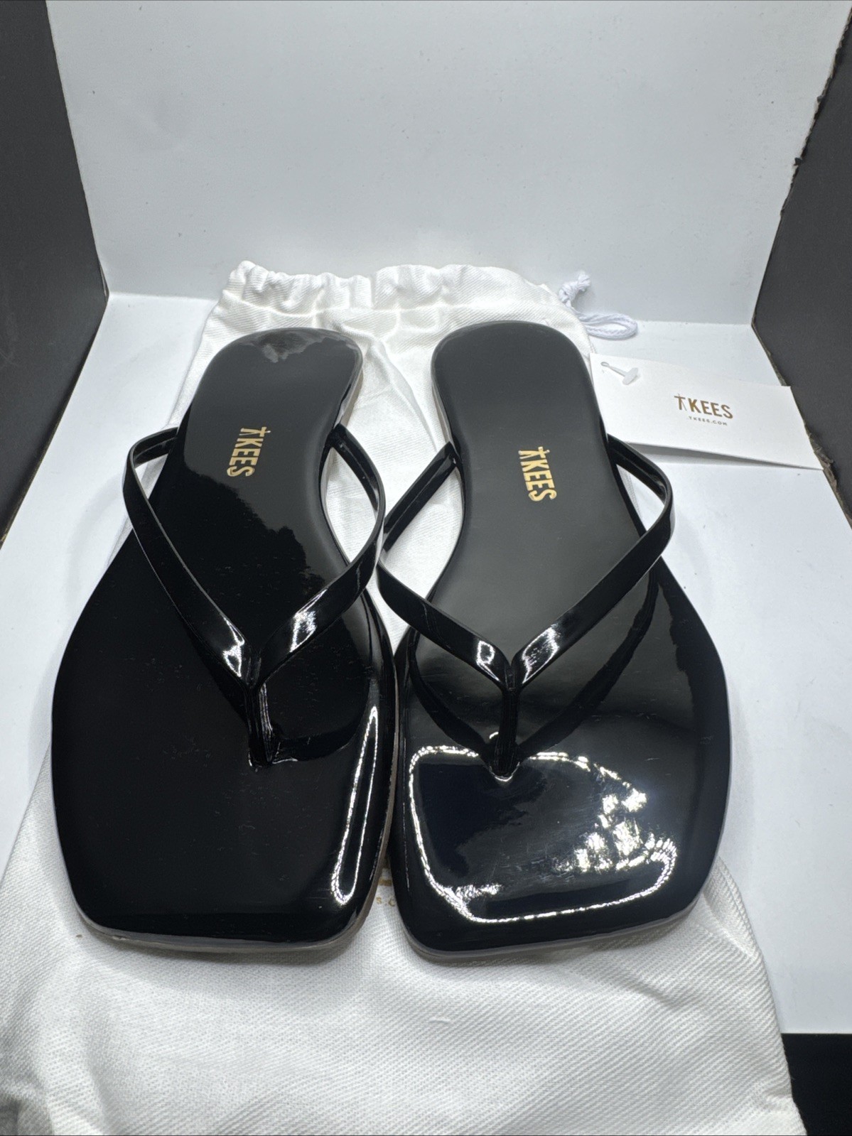 TKEES Womens Square Toe Lily Licorice Sandals