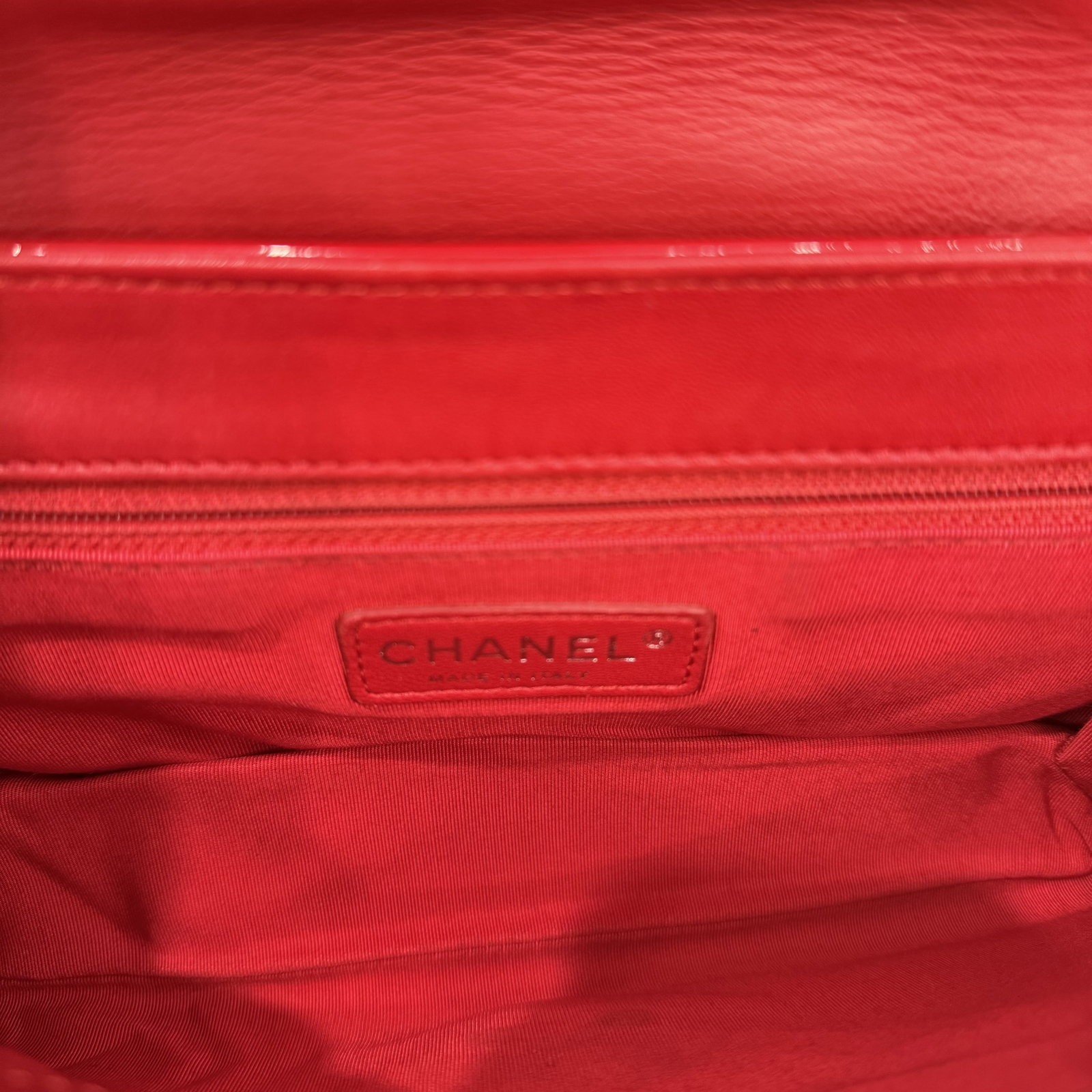 Chanel Flap Bag Red Patent Calfskin (zz022826d1)