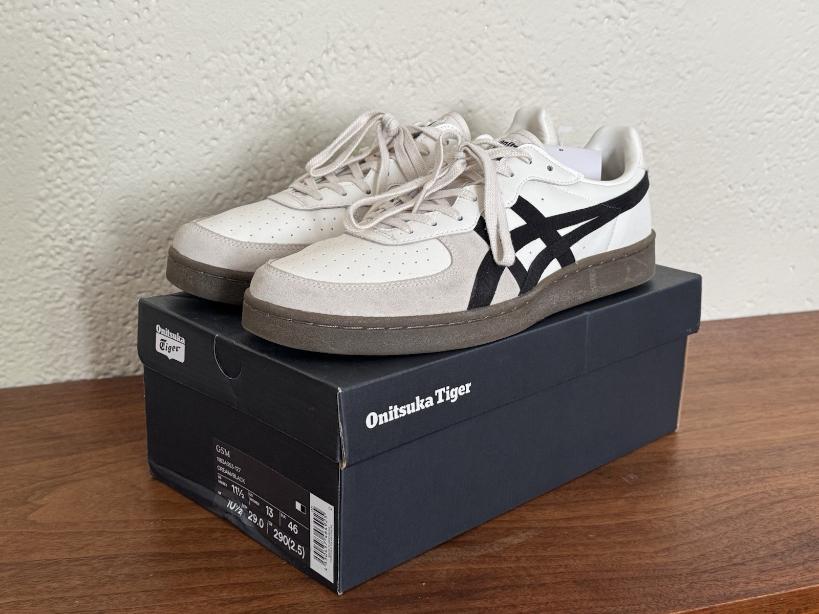 Onitsuka Tiger GSM [Cream/Black] Size 11.5M/29CM (1185A353-127)