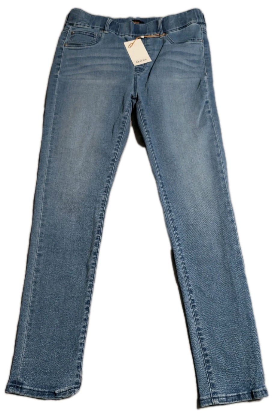 Quince Nina Pull On Stretch Skinny Jeans Womens M Laguna Blue NWT