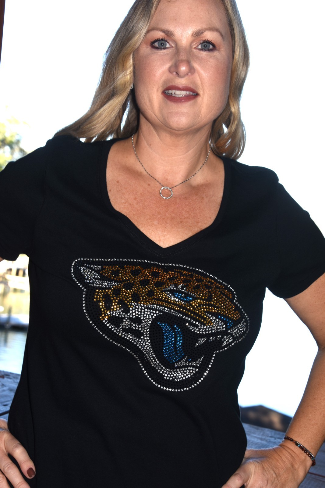 Jaguars rhinestone bling shirt or tank XS S M L XL XXL 1X 2X 3X4X5X