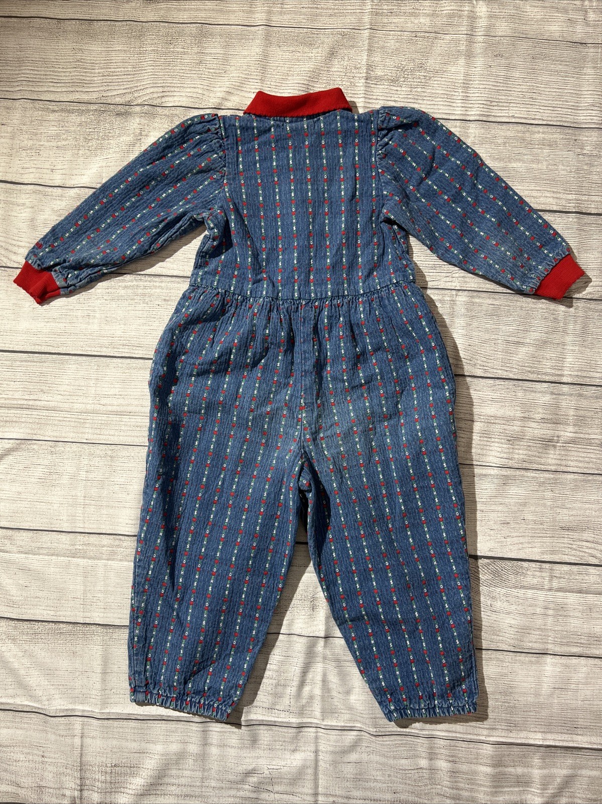 RARE OshKosh B’Gosh Vintage 90s Denim Jumper Romper Size 4T Girl’s Jumpsuit