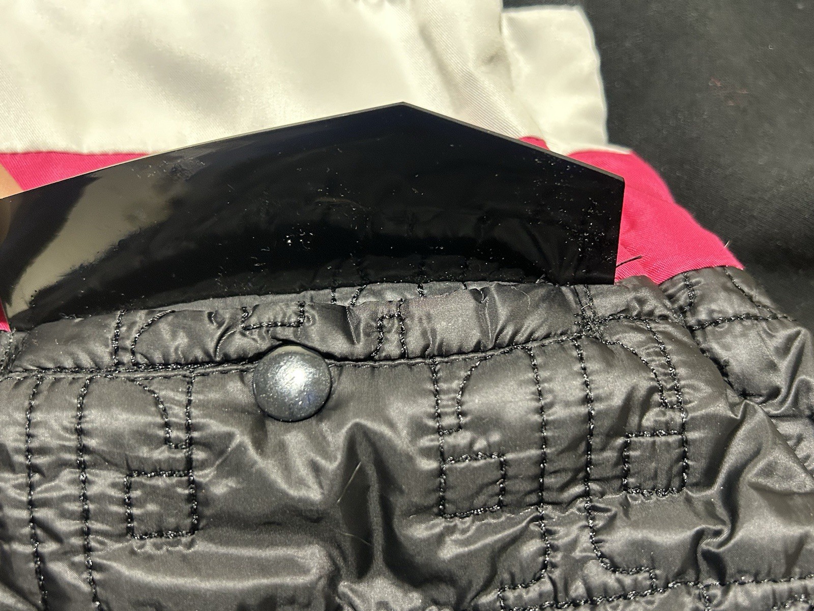 T-Mobile Jacket Women Large Full Zip Black Pink Logo Ribbed Long Sleeve Employee