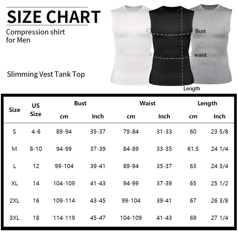 Mens Athletic Compression Shirts Workout Tank Top Base Layer Running Basketball