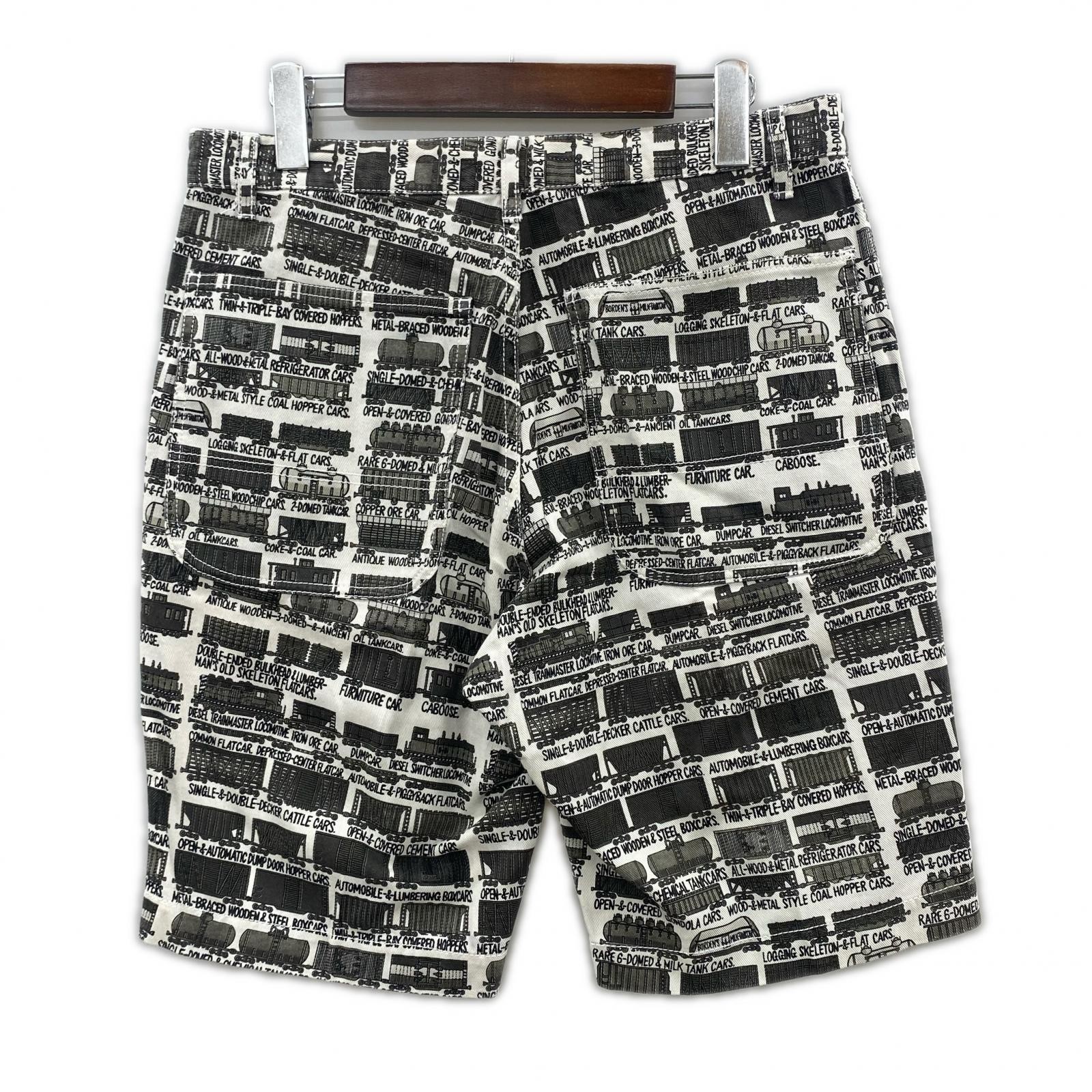 COMME des GARCONS S16164 All-over print halfPants sizeS/Black x White