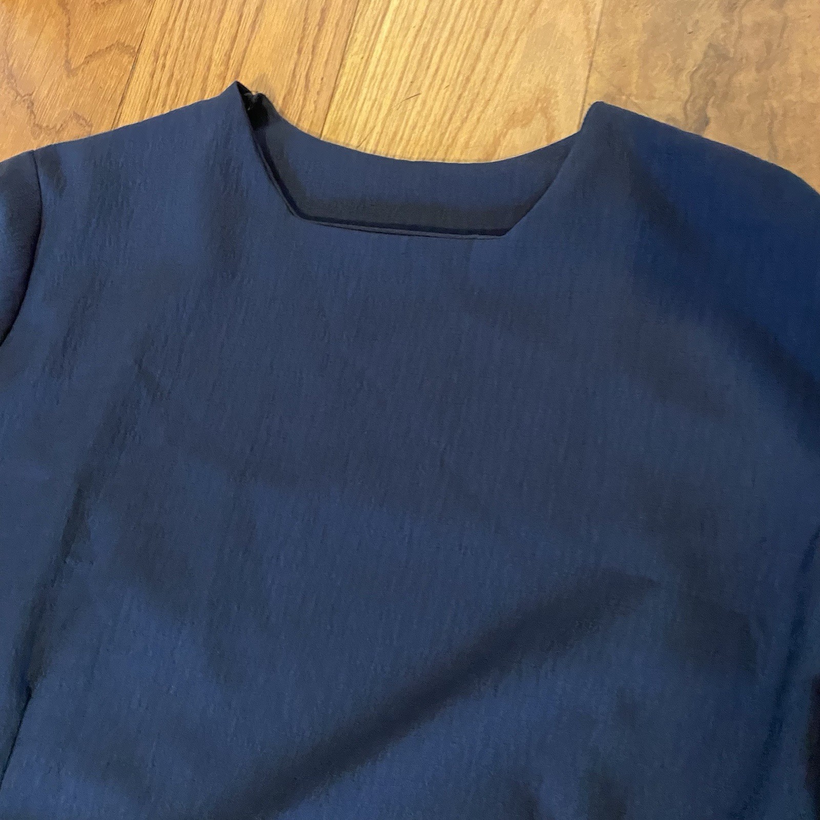 Amish Mennonite Dress 40-41” Bust/32” Waist *Pullover W/Cape & Apron* Blue
