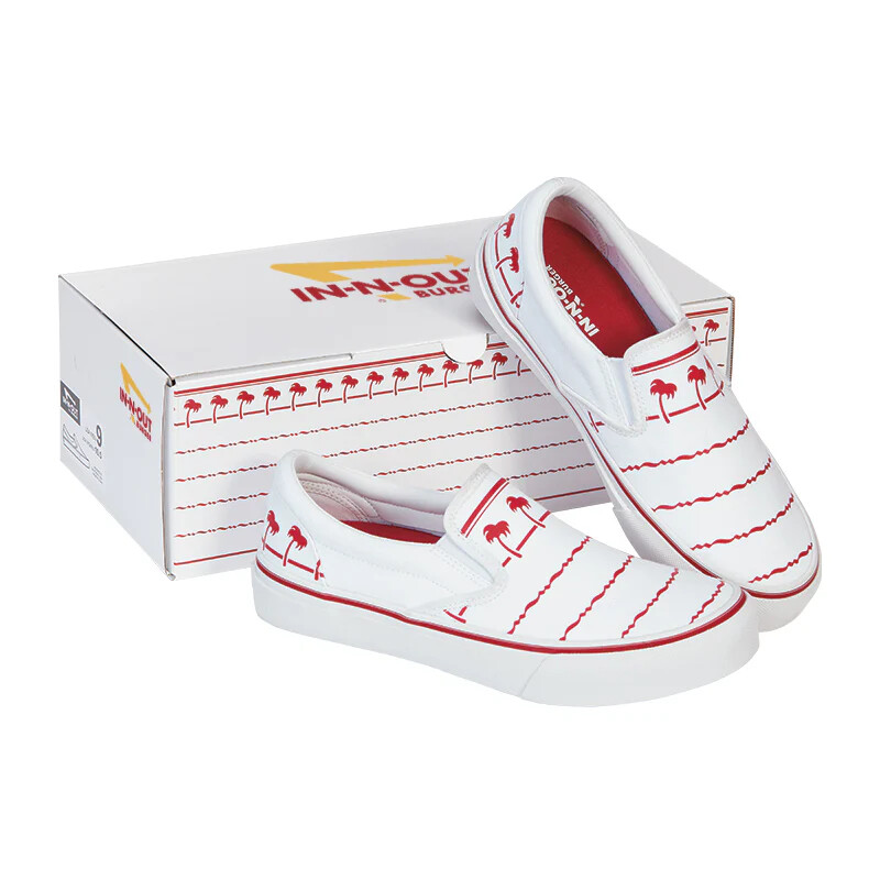 In-N-Out Burger White Drink Cup Slip-On Shoes BRAND NEW / SHIPS GLOBALLY