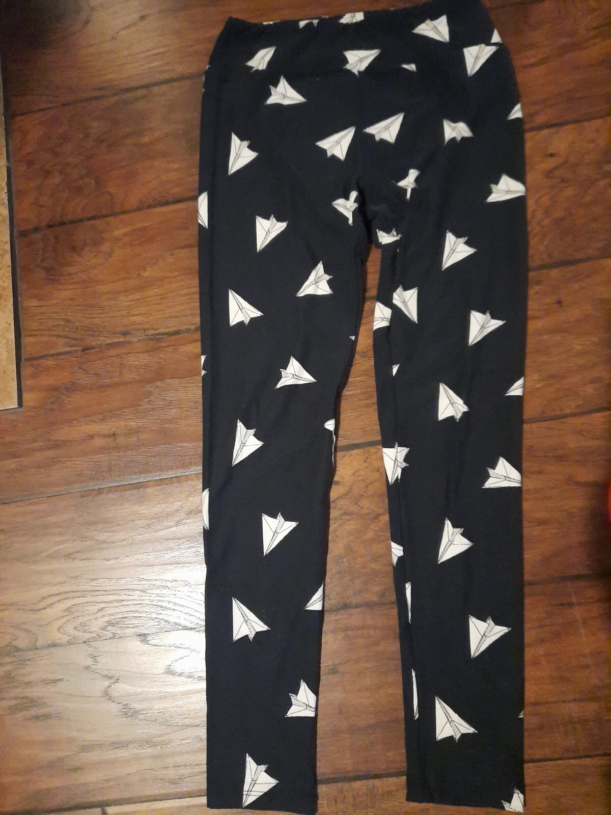 NEW Lularoe Leggings Paper Airplane Dark Blue White OS NEVER WORN