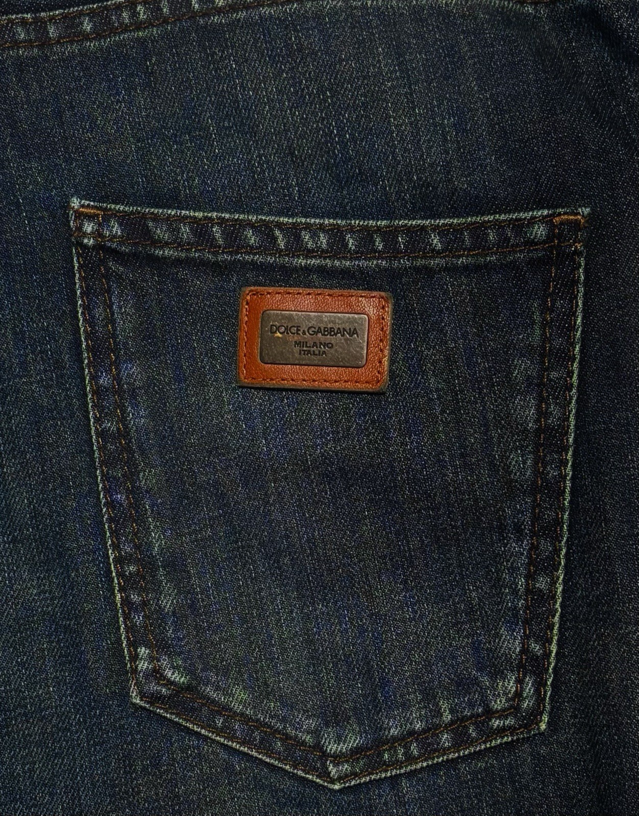 Dolce & Gabbana Men’s Western Pockets Blue Jeans Size 34W/ 26.5 In