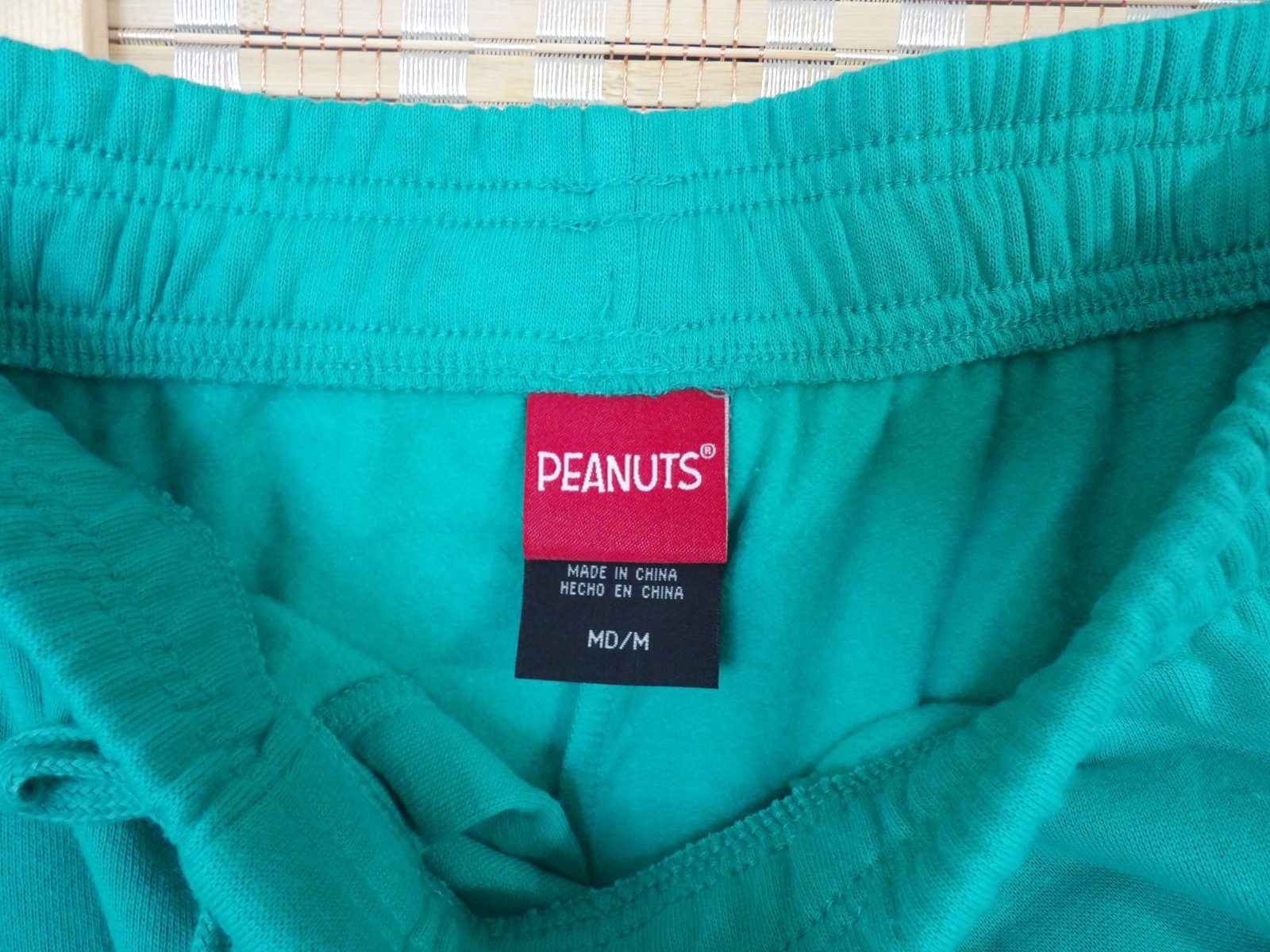 NWT Men’s Peanuts Snoopy Joe Cool Size Medium Teal Drawstring Sweatpants