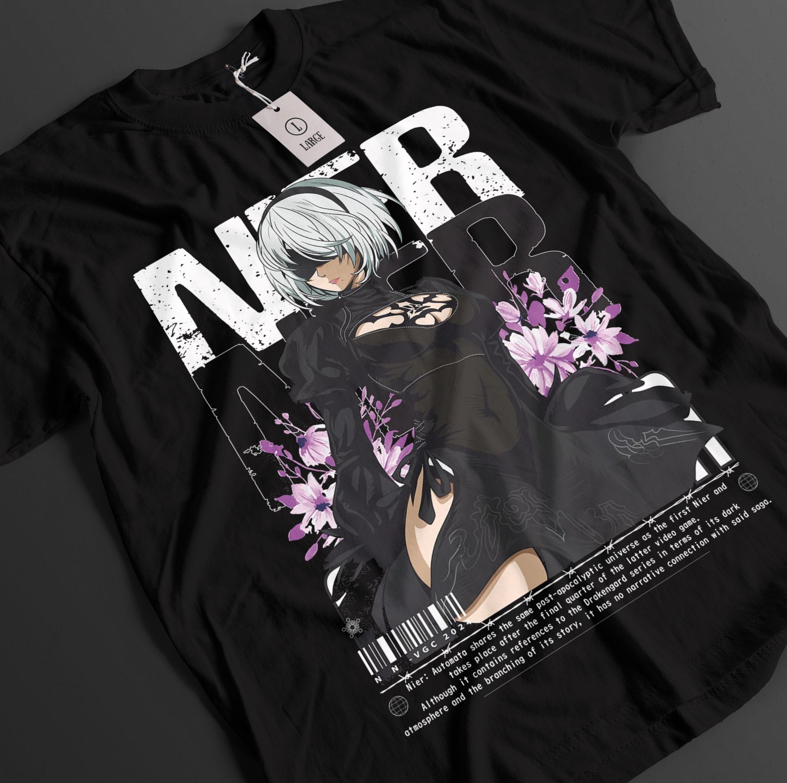Nier Automata Shirt YoRHa 2B Tshirt 9S T-Shirt A2 Top Eve Nines Adam Anime Tee