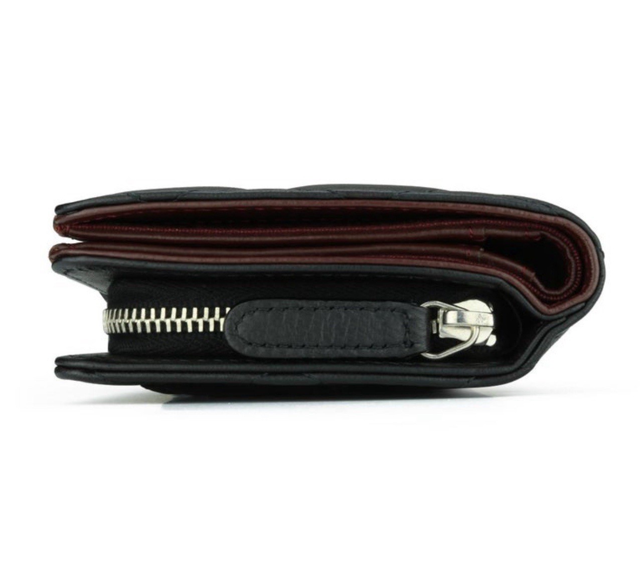 Chanel Bifold Matelasse Wallet~ Soft Black Lambskin~Silver~Box/ID Card