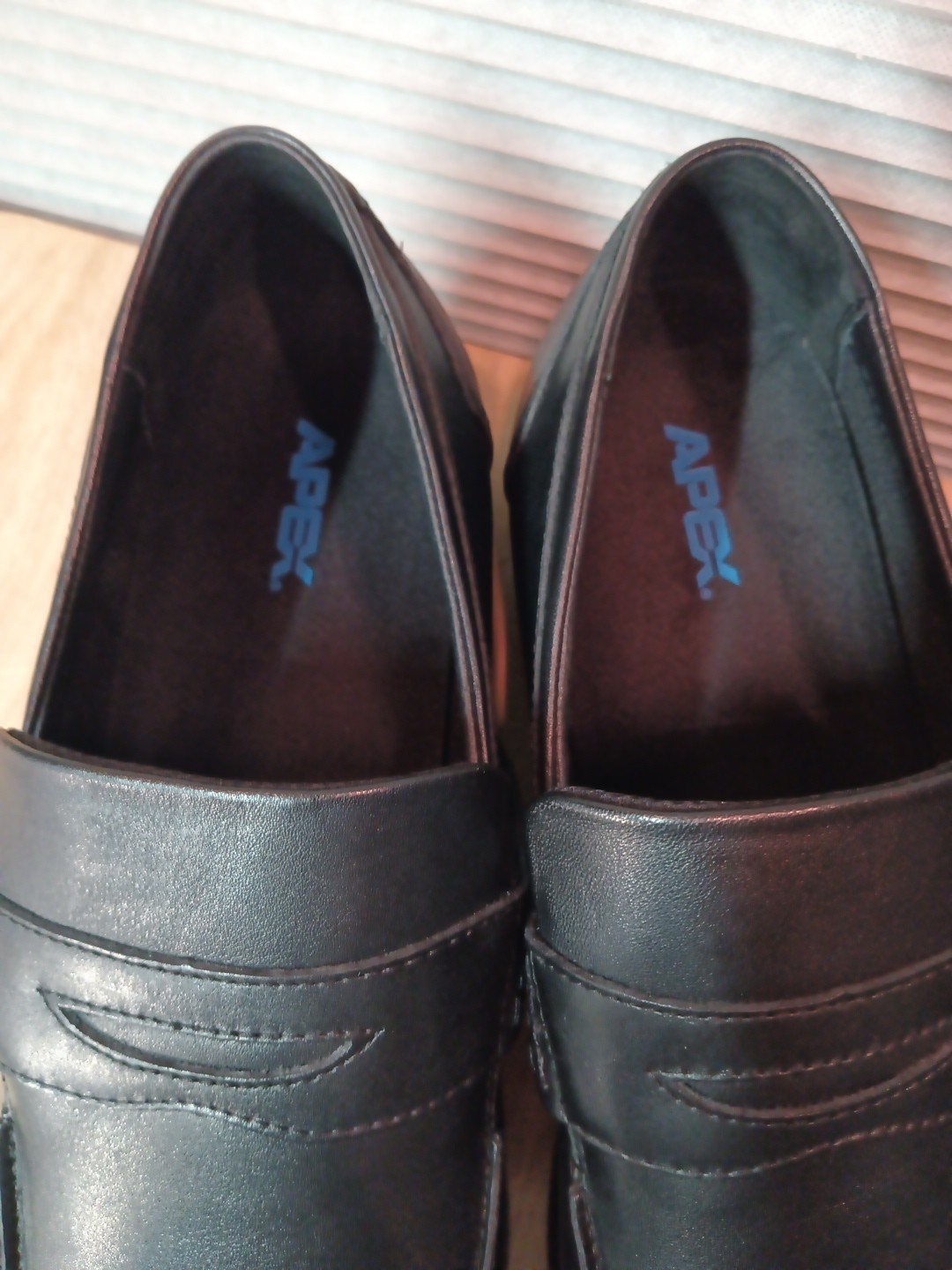 Apex Men’s Lexington LT200M Orthopedic Strap Loafer Dress Shoes Black Size 14 W