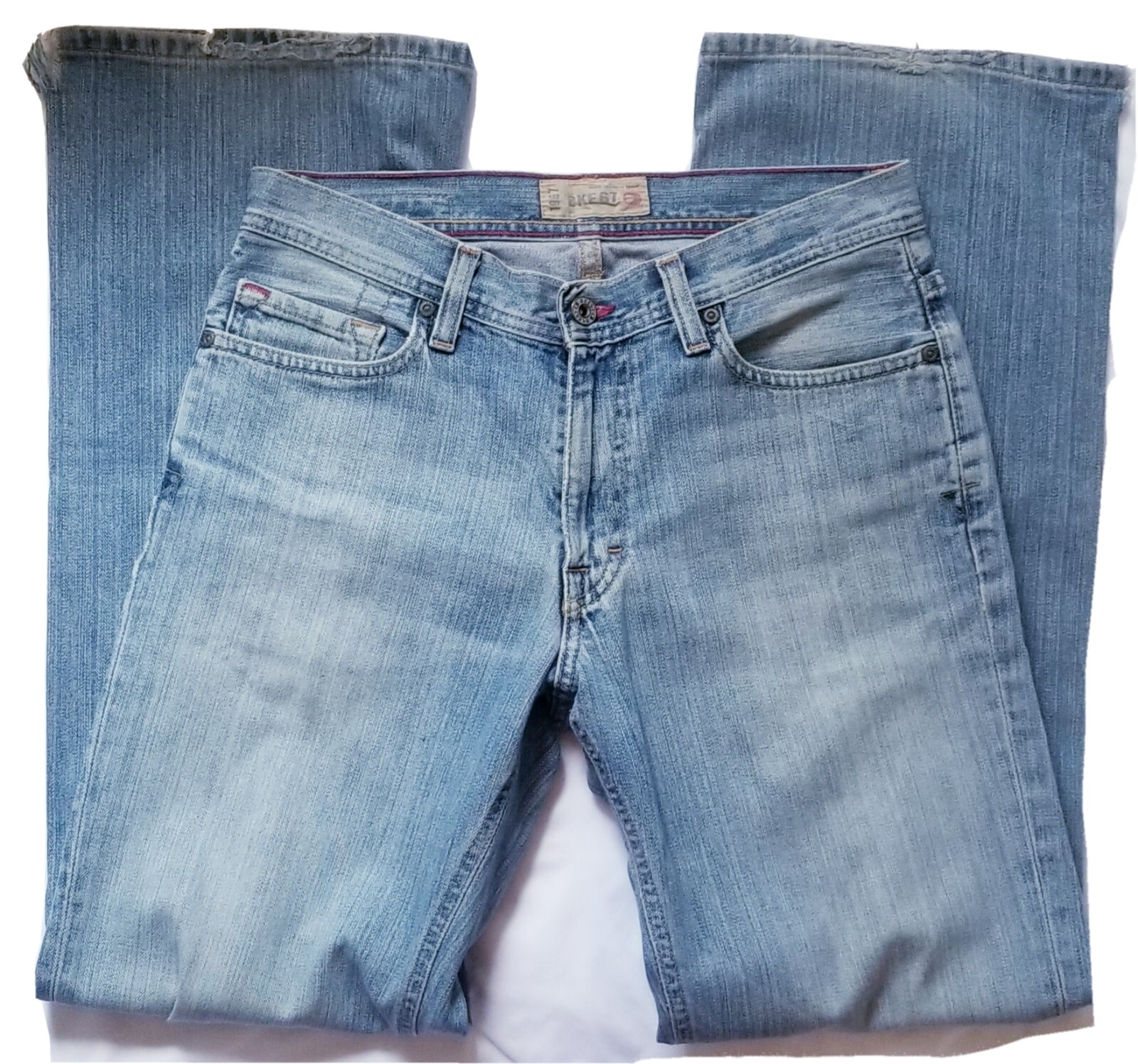 BKE 67 Bryson Jeans Mens 30×32.5 Blue Regular Fit Zip Fly 9.5″Rise Salvaged Y2K