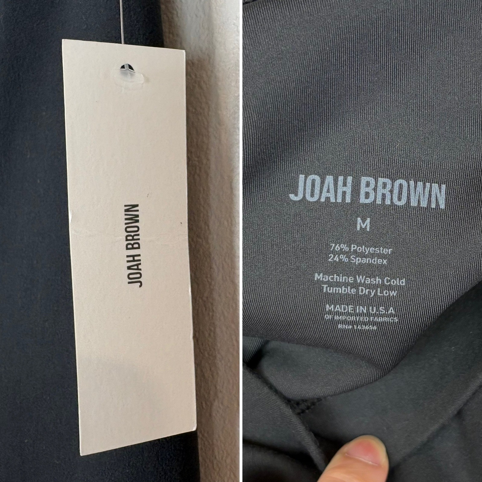 Joah Brown The Body Leggings NWT Size M Sueded Onyx 27″ Inseam Full Length Luxe