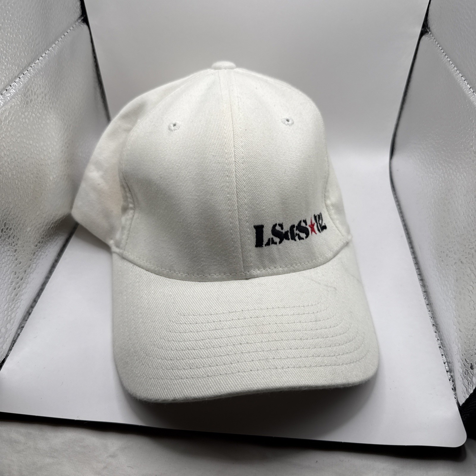Vintage LS&S Laguna Surf & Sport Flexfit Hat White Fitted Cap Size S/M