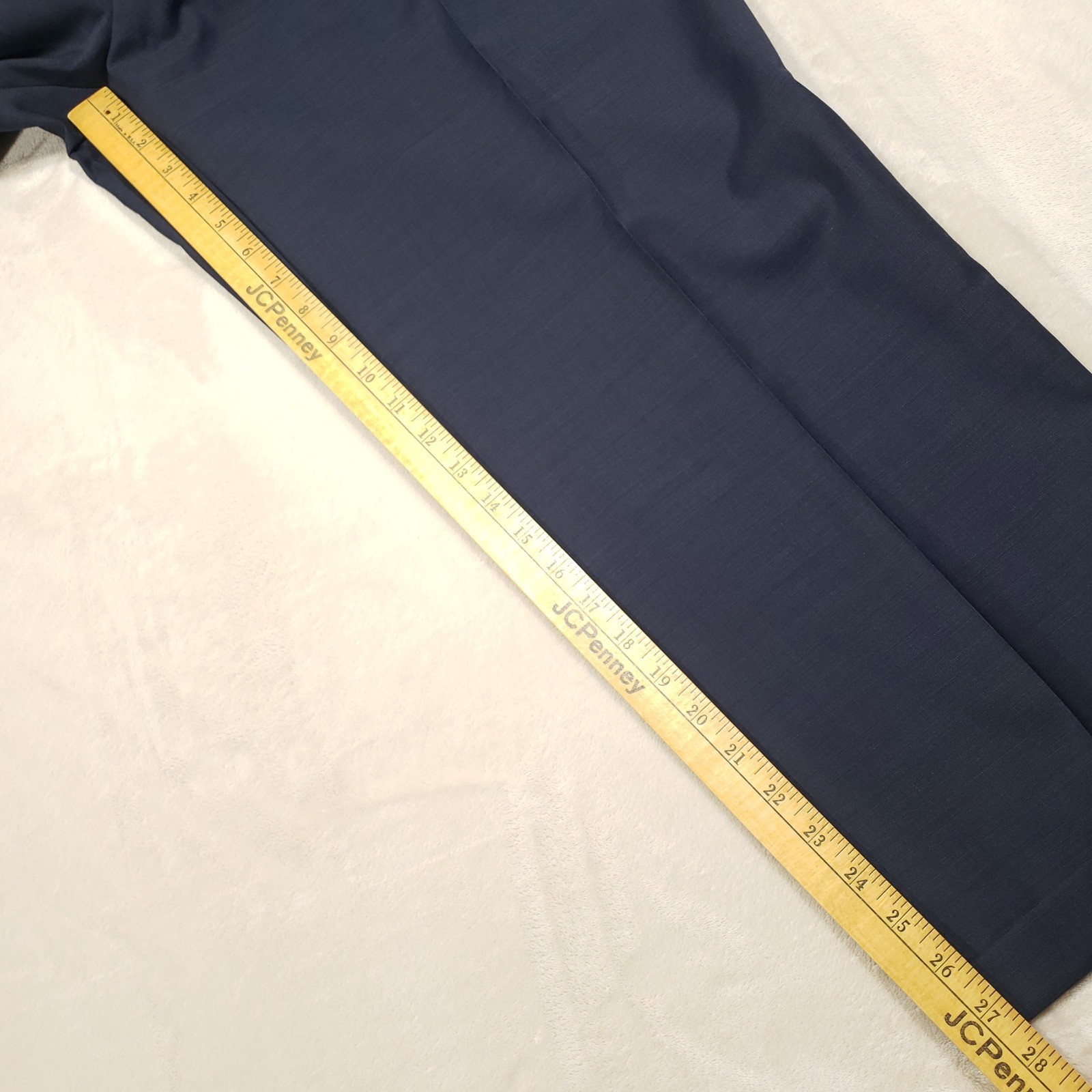 Jack Victor Suit Mens 44R 38W Navy Blue Wool Loreto Two Button Pleated Cuffed