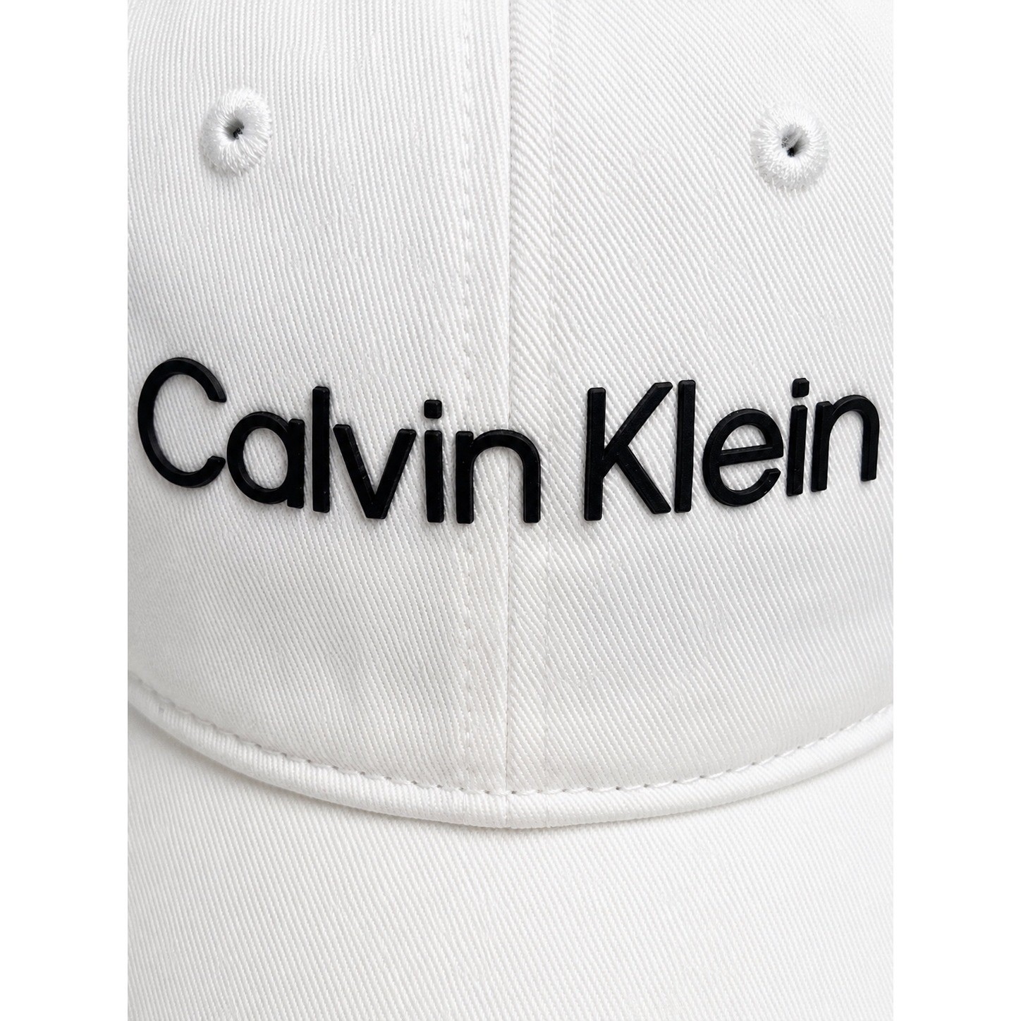 Calvin Klein White Cotton Baseball Cap Adjustable Logo Hat Mens Womens NEW