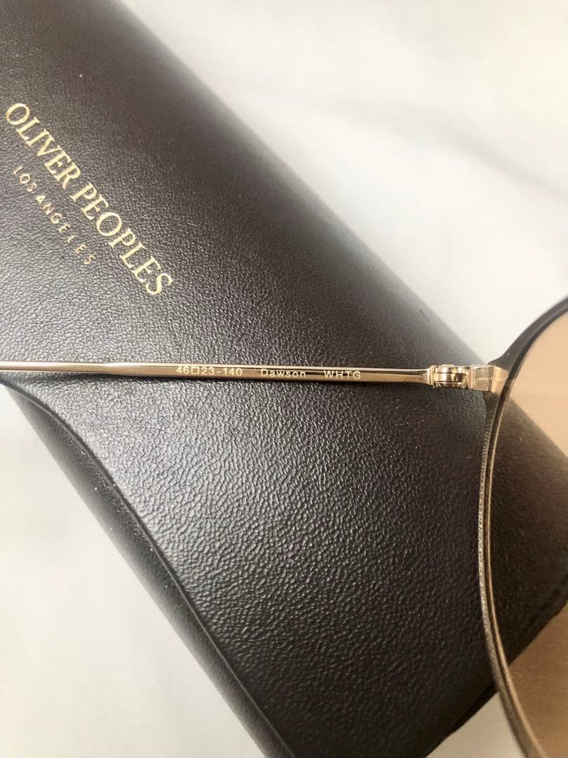 Oliver Peoples Dawson WHTG Sunglasses Antique White Gold UV 99% Used