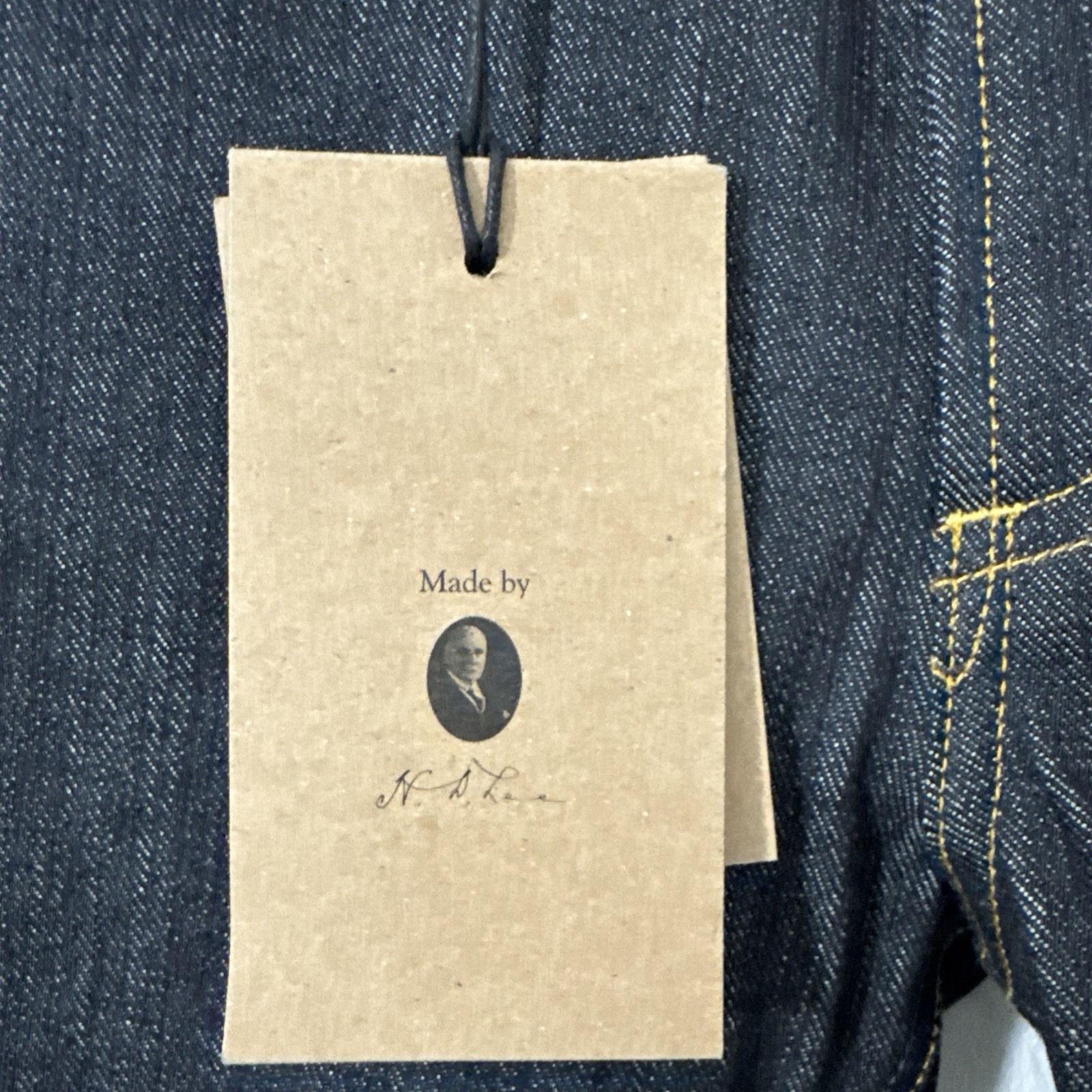Lee 101 Z Japan Selvedge Denim Jeans Straight Leg Dry Indigo Made Italy 32×34