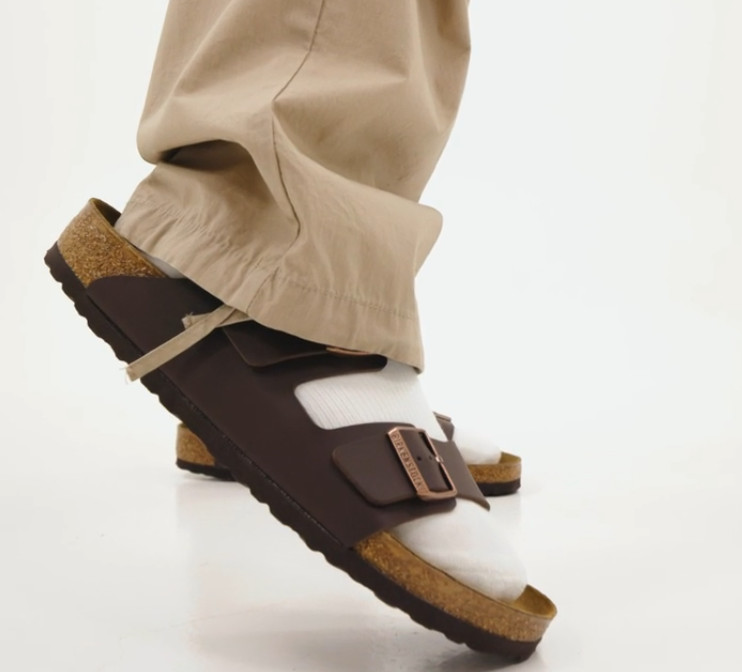 Birkenstock Arizona Birkibuc Two-Strap Mocha/Stone Unisex Sandals EU 37-45 NEW