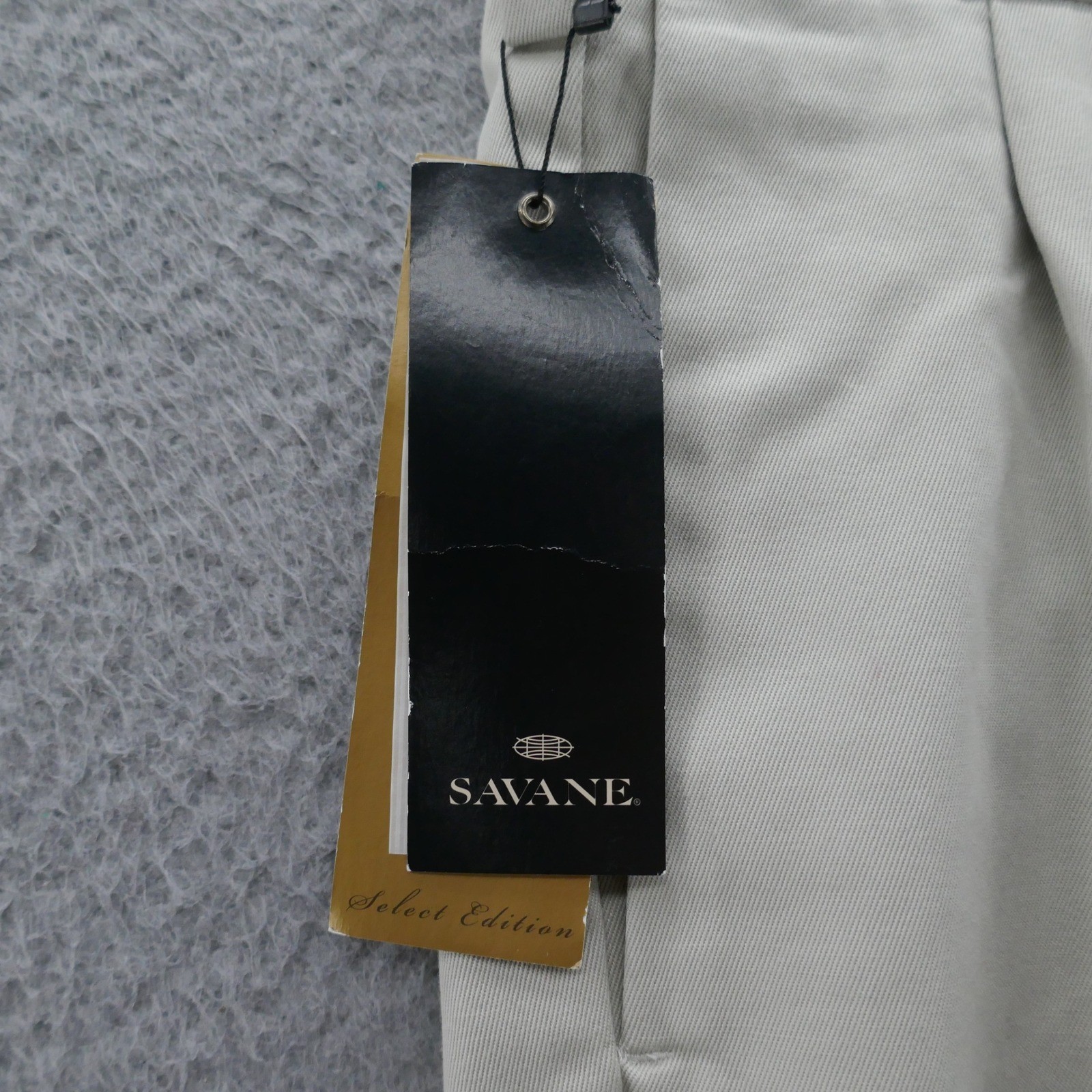 Savane Select Edition Mens Beige Pleated Cuffed Cotton Dress Pants 36×30 NEW
