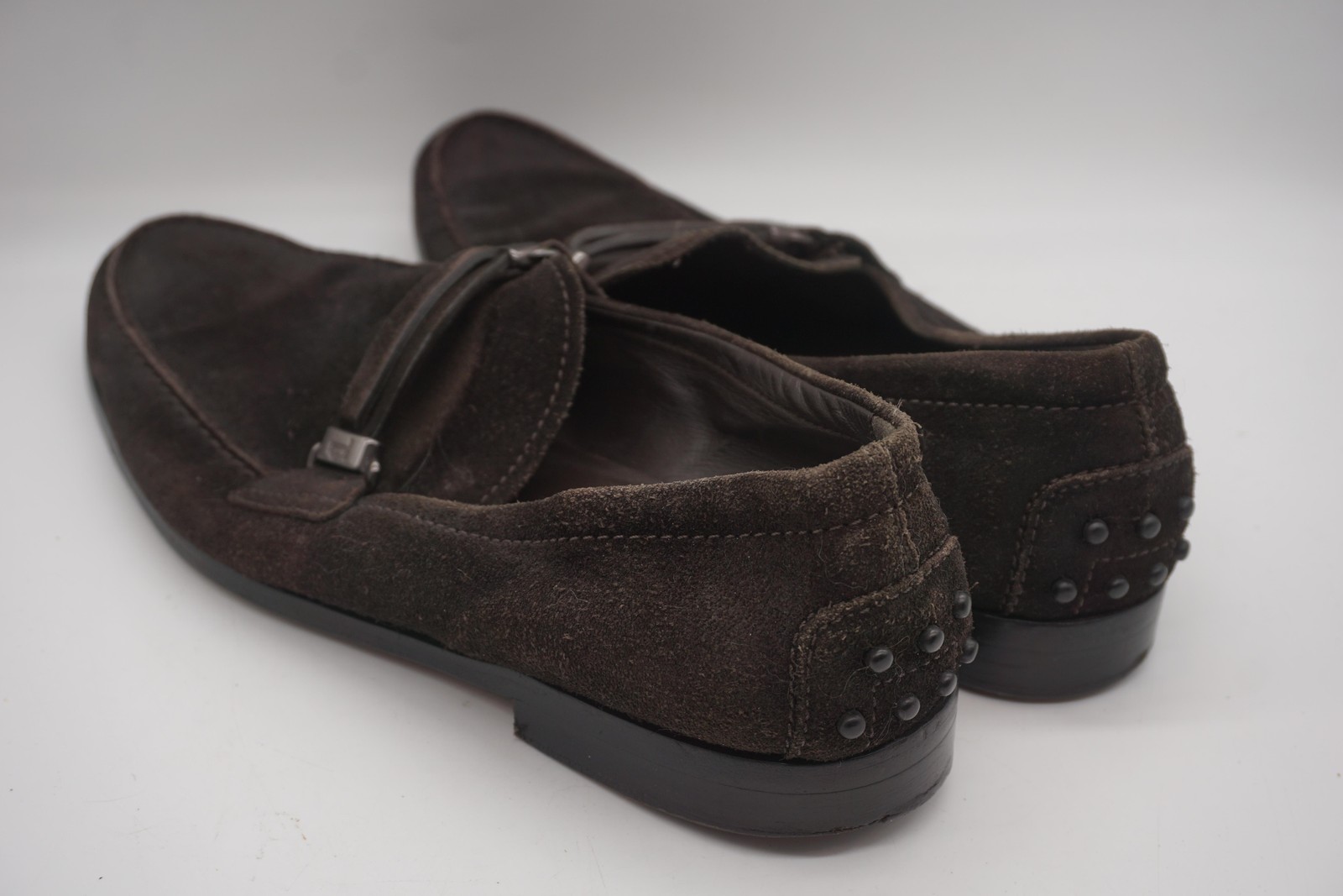Tod’s Gommino Loafers Brown Suede Driving Studded Shoes Italy Men’s Size 7.5 8.5