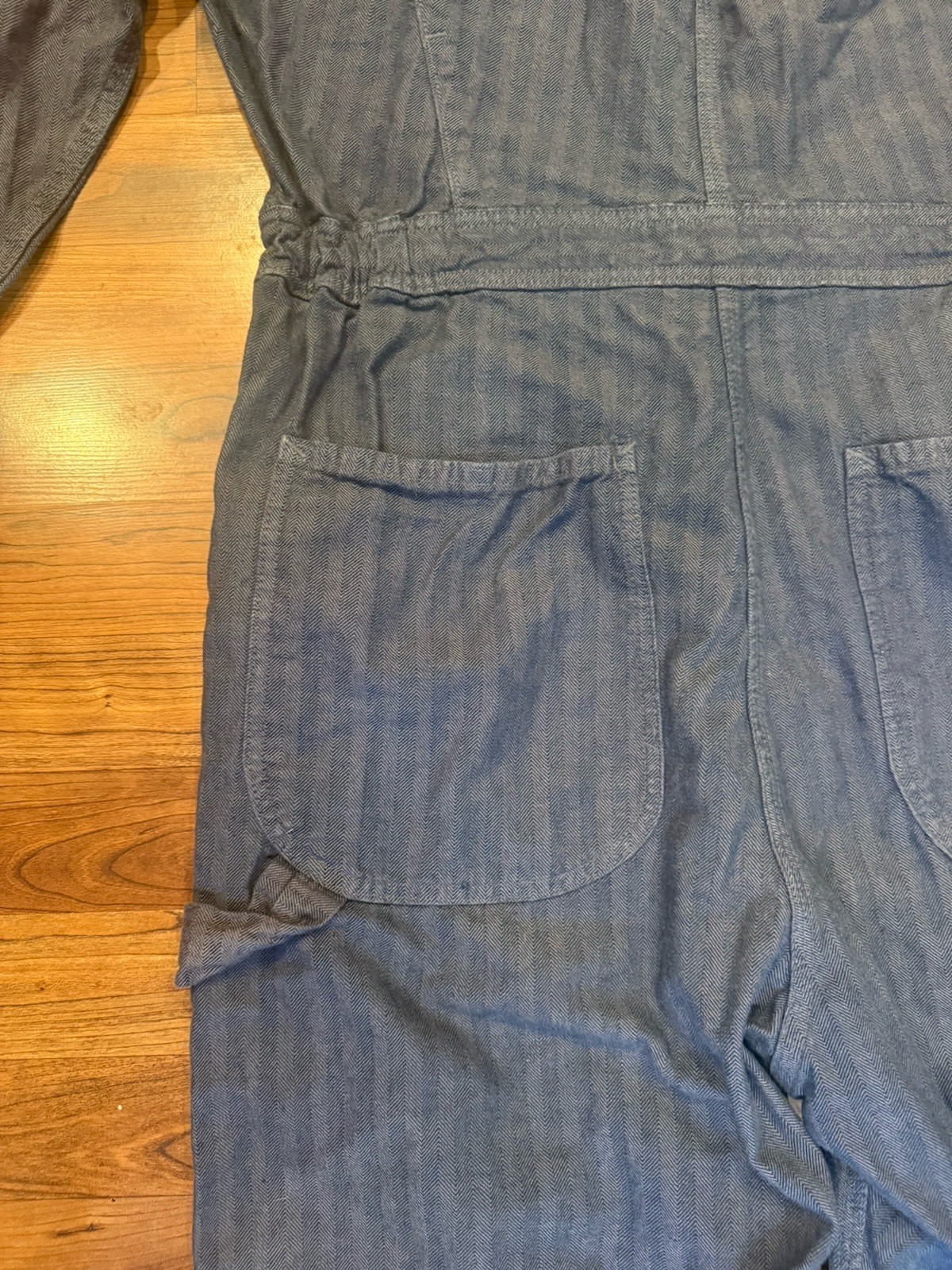 Vintage JC Penney Big Mac Herringbone Twill Workwear 42L Coveralls Jumpsuit Blue